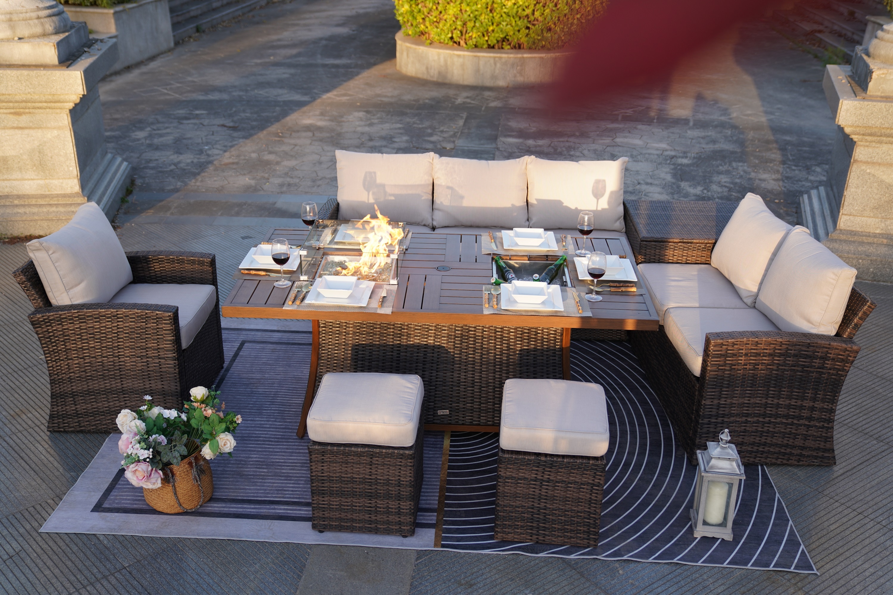 Moda Furnishings 1403B-1106FI-B Patio-Conversation-Sets - View #4