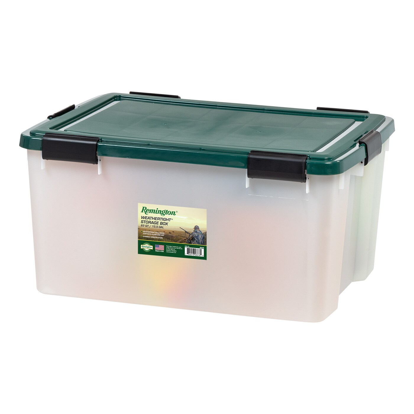 50 Quart Under Bed Buckle Up Storage Box, Mint Green Organizer Box