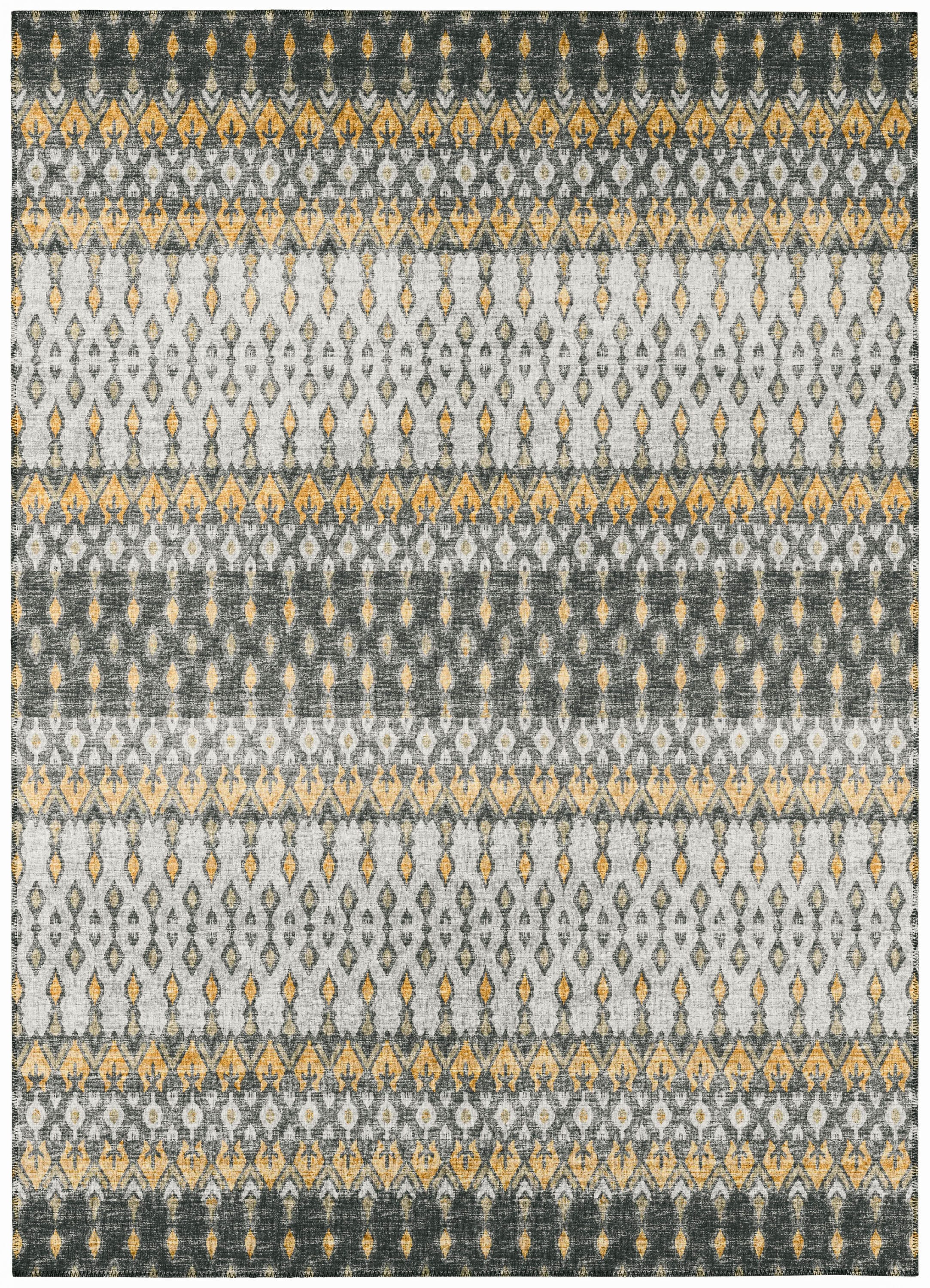 Addison Rugs ABV31GY5X8 Bravado 5 x 8 (ft) Chenille Grey Rectangular Indoor/Outdoor Ikat Southwestern Machine washable Area rug