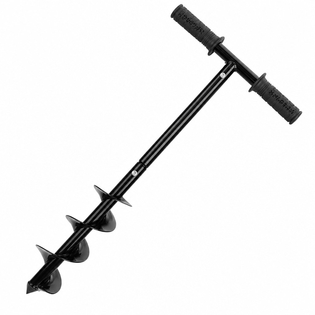 OGETFUUR Garden Auger Drill Earth Auger Drill with Non Slip Handle Post Hole Digger 3.9 x 23.6 inch Rapid Planter Fence Post Auger for Planting Trees Deep Cultivating Seedlings