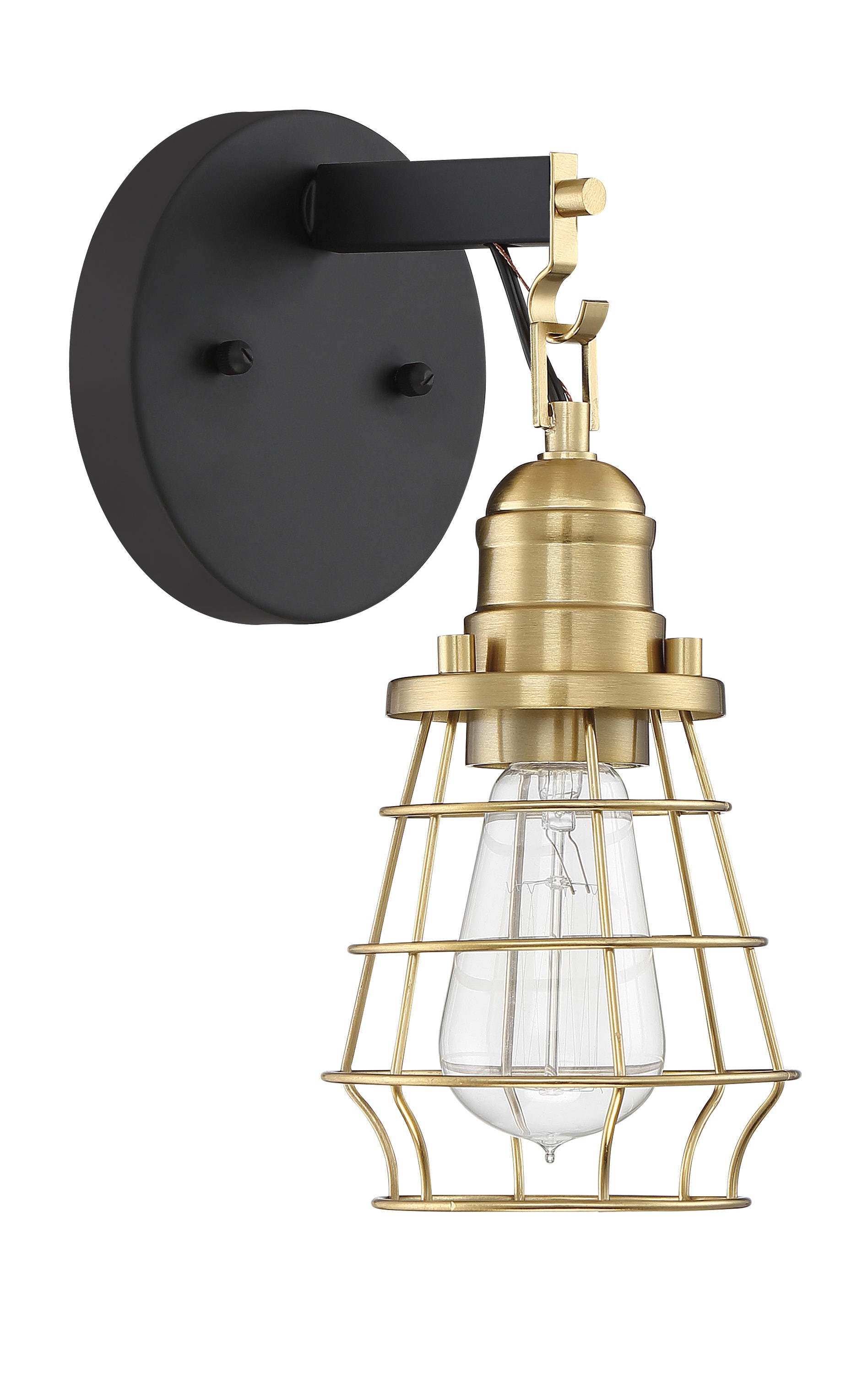 Craftmade 50601-FBSB Thatcher 5.5-in 1 -Light Black Transitional Vanity light