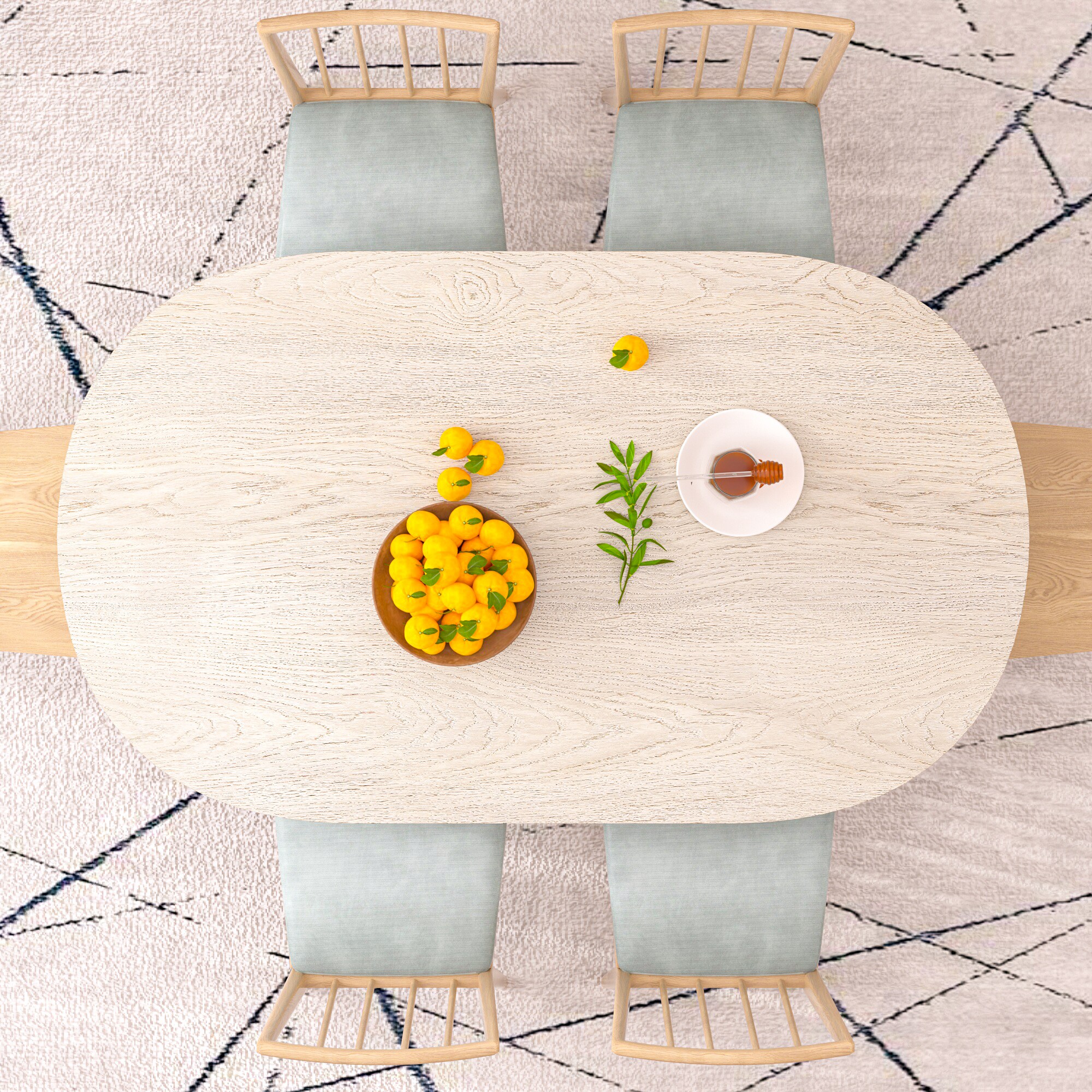 Vecelo LOE-AE-T08-GRY Dining-Tables - View #4