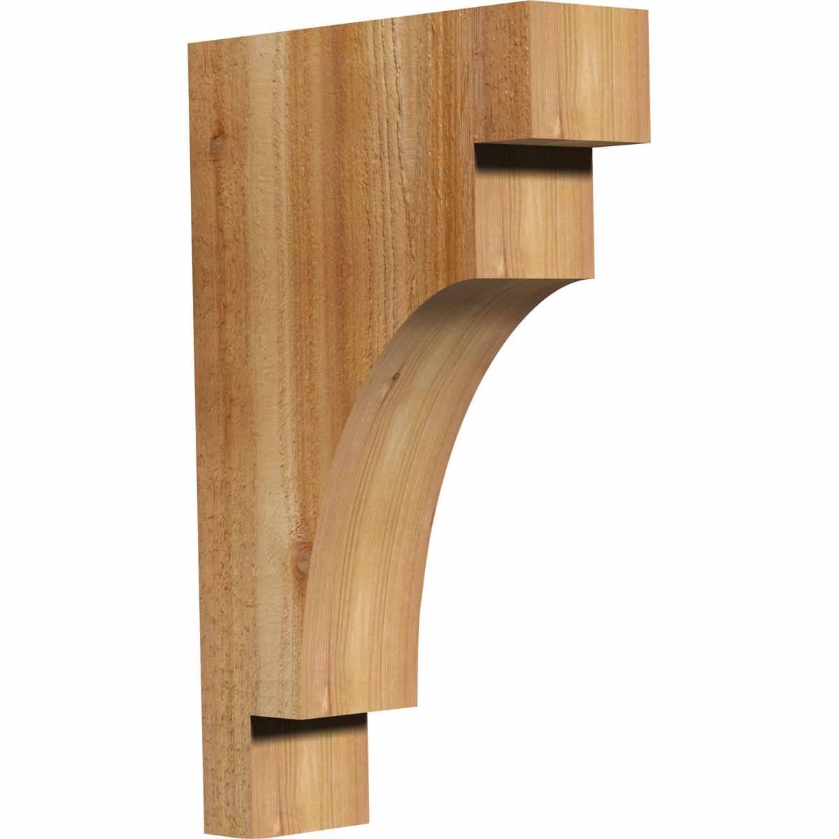 Ekena Millwork COR04X12X20MED00RWR 4-in x 12-in x 20-in Mediterranean Unfinished Western red cedar Wood Paintable/Stainable Corbel