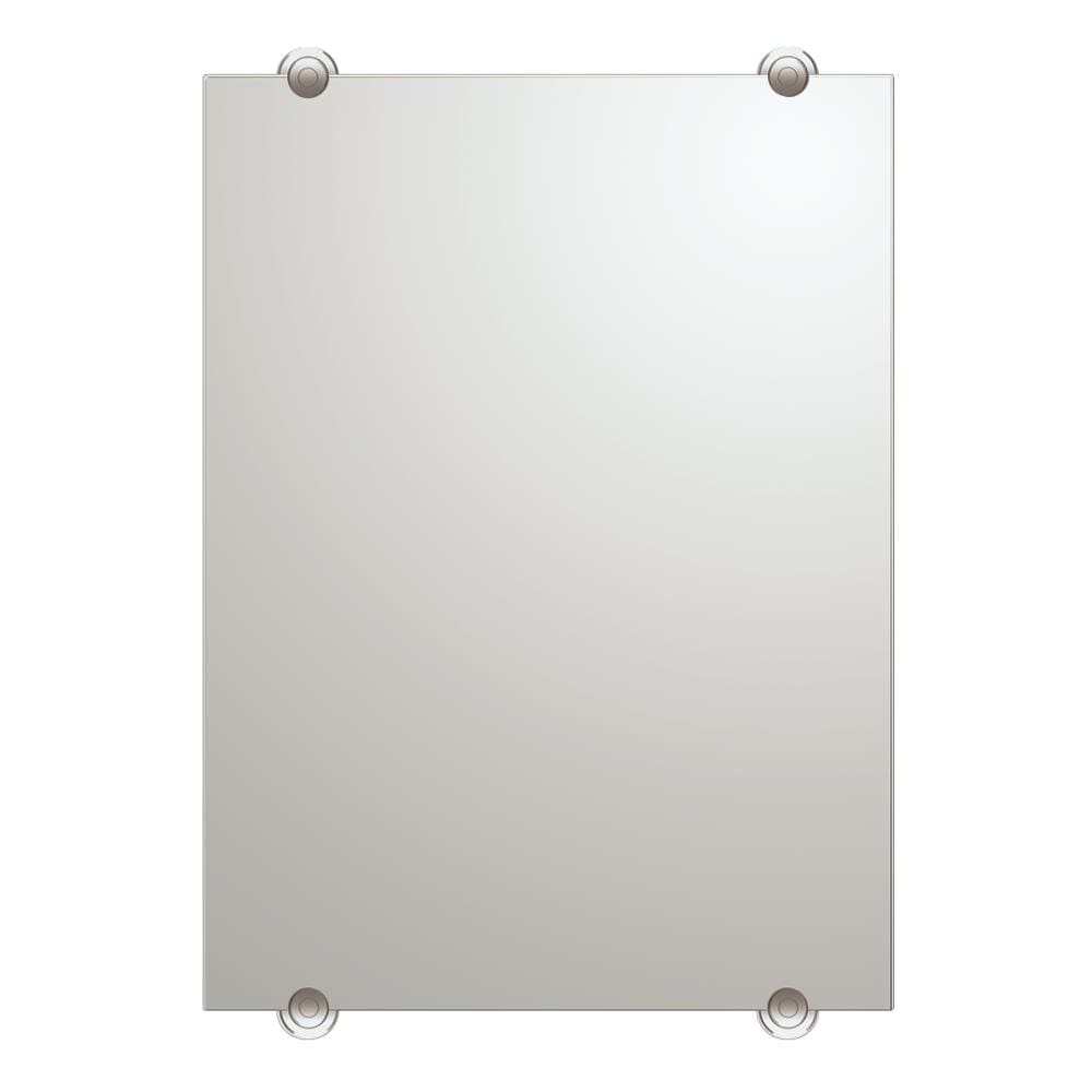 Gatco 1562 Latitude 2 22-in x 30-in Beveled Frameless Rectangle Bathroom Vanity Mirror ( Satin Nickel )