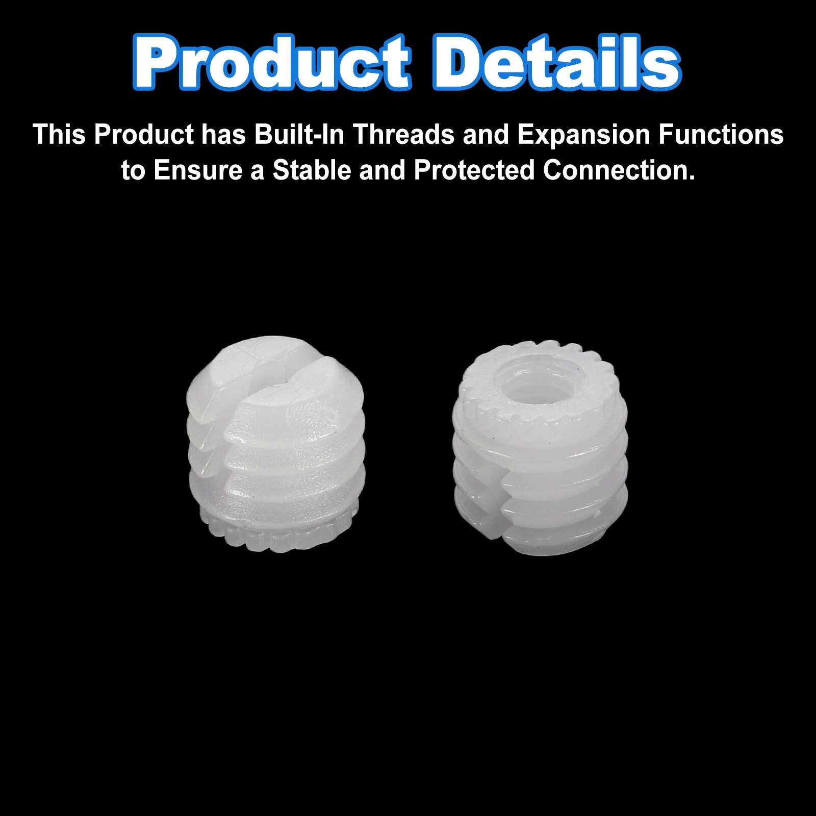 Unique Bargains 100pcs 0.35-Inch x 0.34-Inch Hinge Dowels Plastic Dowel ...