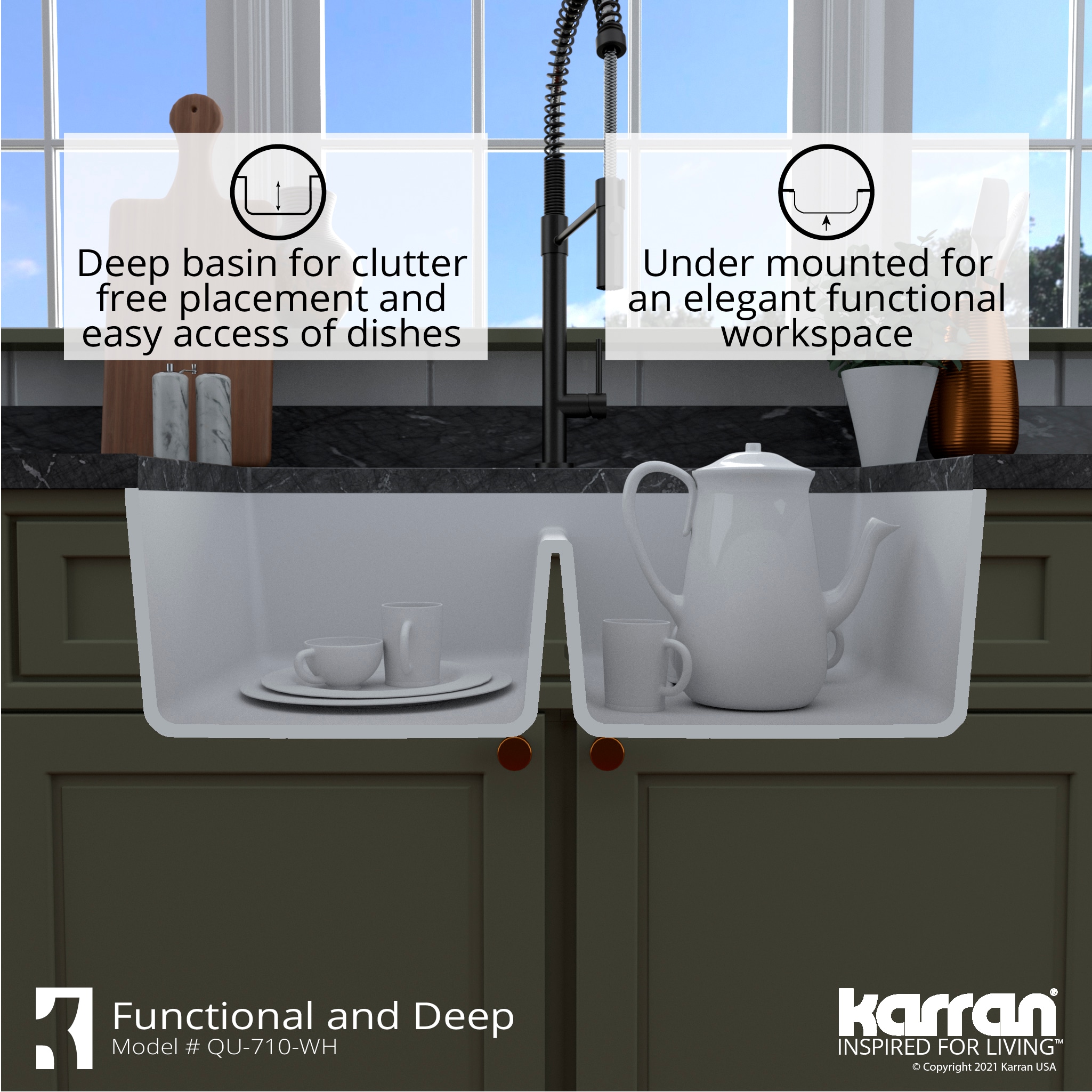 Karran QU-710-WH-PK1 Kitchen-Sinks - View #10