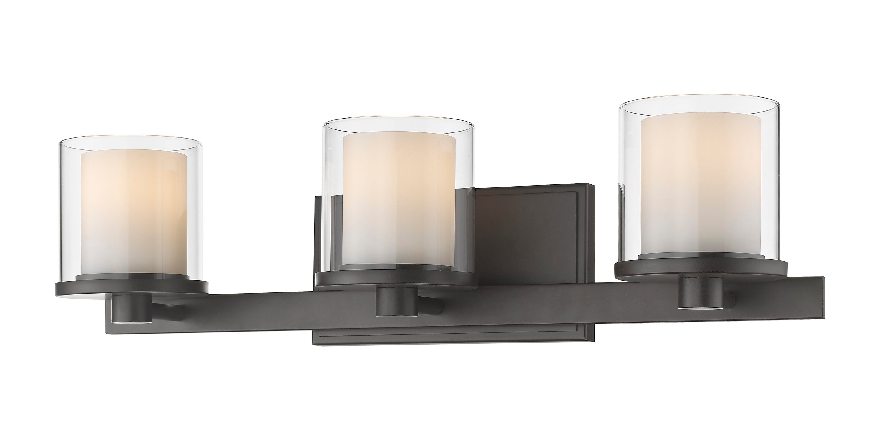 Z-Lite 1918-3V-BRZ-LED Schema 22.5-in 3-Light Bronze LED Modern/Contemporary Vanity Light