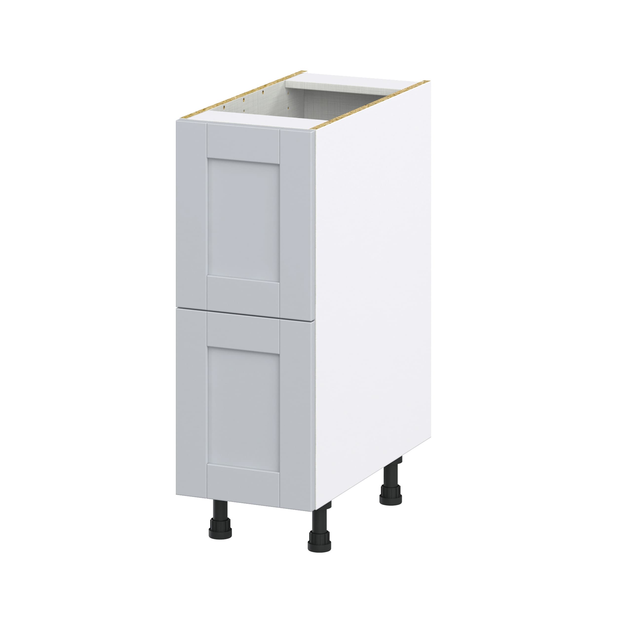 Hugo&Borg Charlesberg 12-in W x 34.5-in H x 24-in D Gray 2-Drawers Base Fully Assembled Cabinet (Recessed Panel Shaker Style)