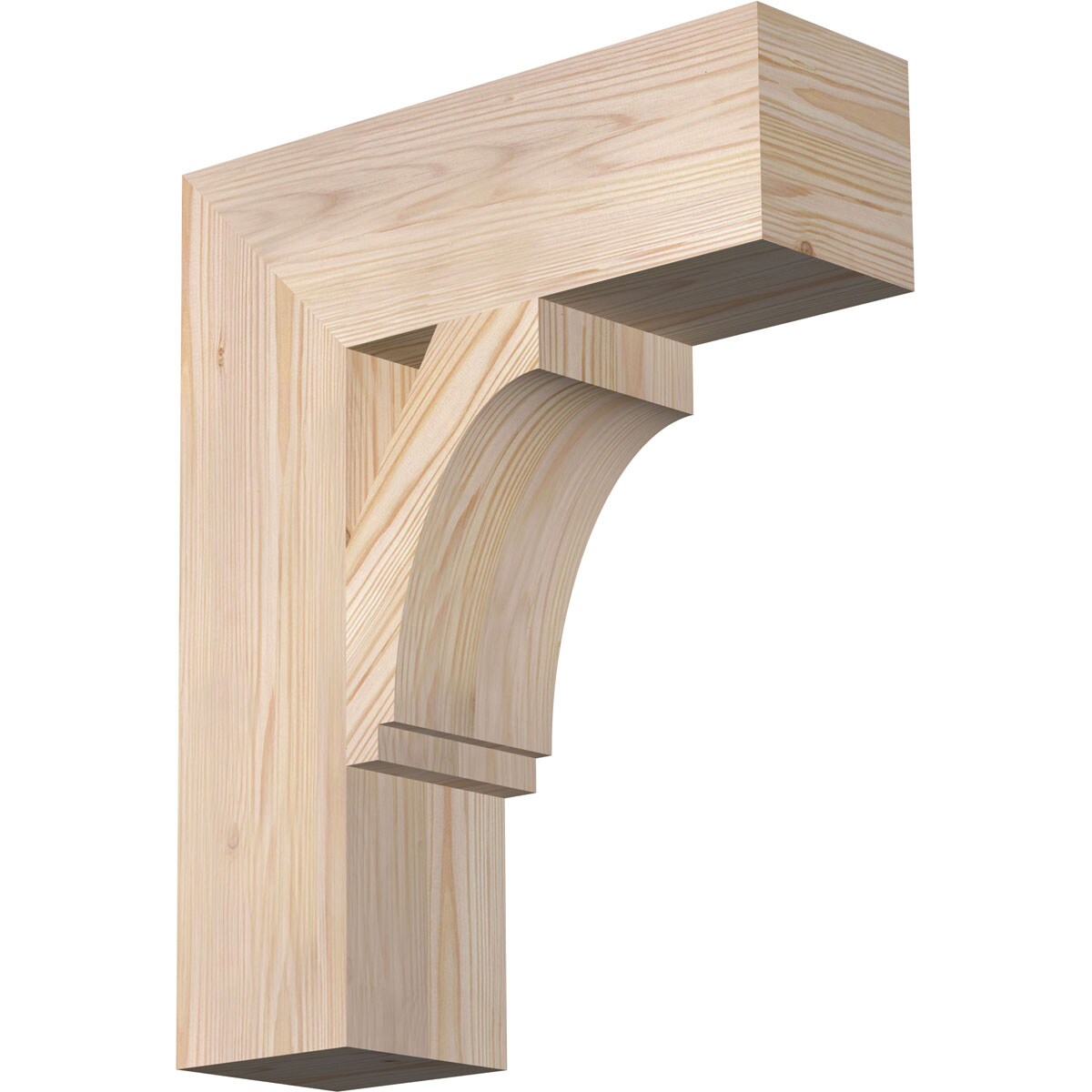 Ekena Millwork BKT06X18X22IMP05SDF Imperial Block Smooth 5-1/2-in x 18-in x 22-in Douglas fir Brown Wood Standard bracket
