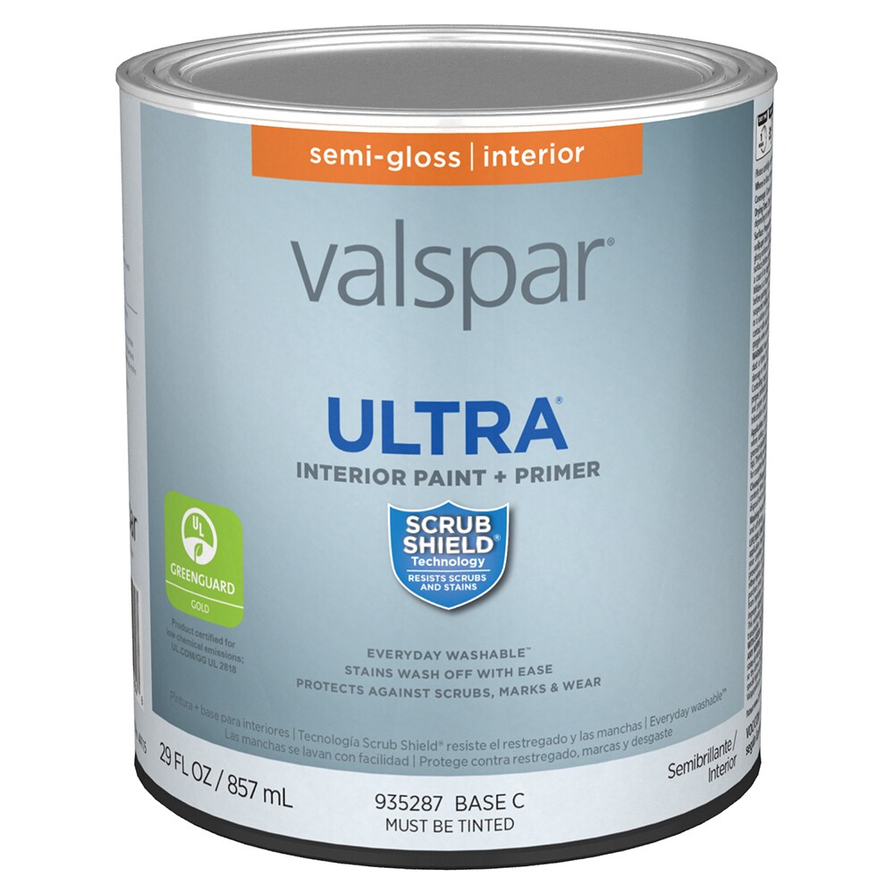 Valspar Ultra Semi-gloss Base C Tintable Latex Interior Paint + Primer ...