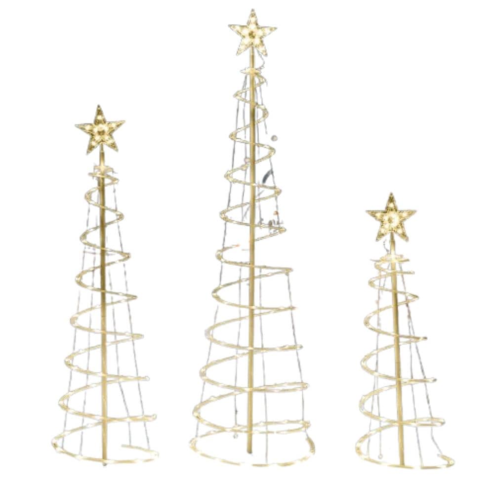 Joyfy 30199 5-ft Pencil White Artificial Christmas Tree with White LED Lights