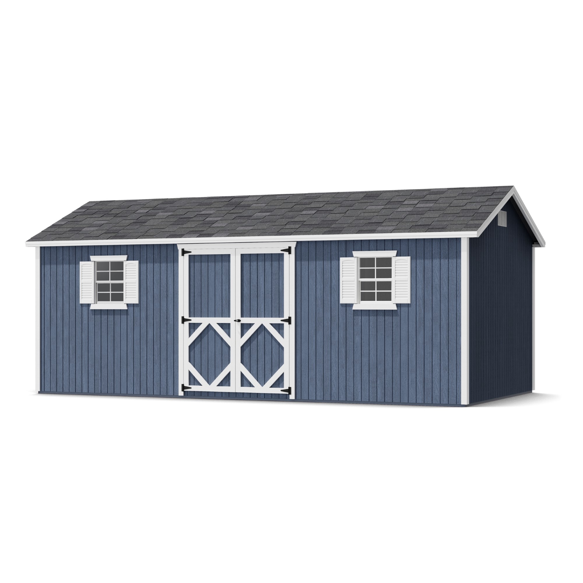 Little Cottage Co 10X20 CWS-PC Classic Workshop 10-ft x 20-ft Gable Style Wood Outdoor Storage Shed with 2 Windows 2 Doors