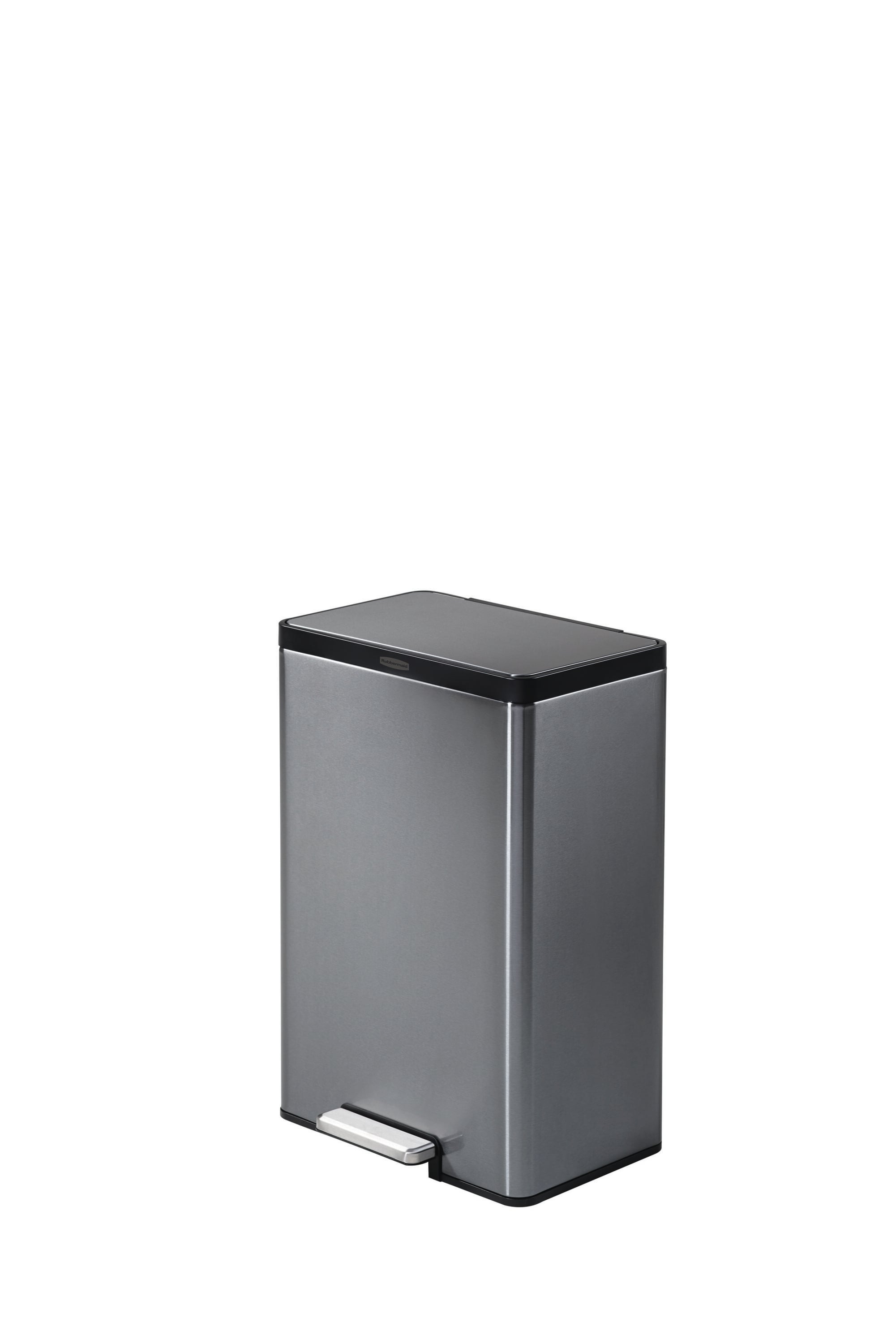 Charcoal Stainless Steel 12 Gallon Pedal Trash Can