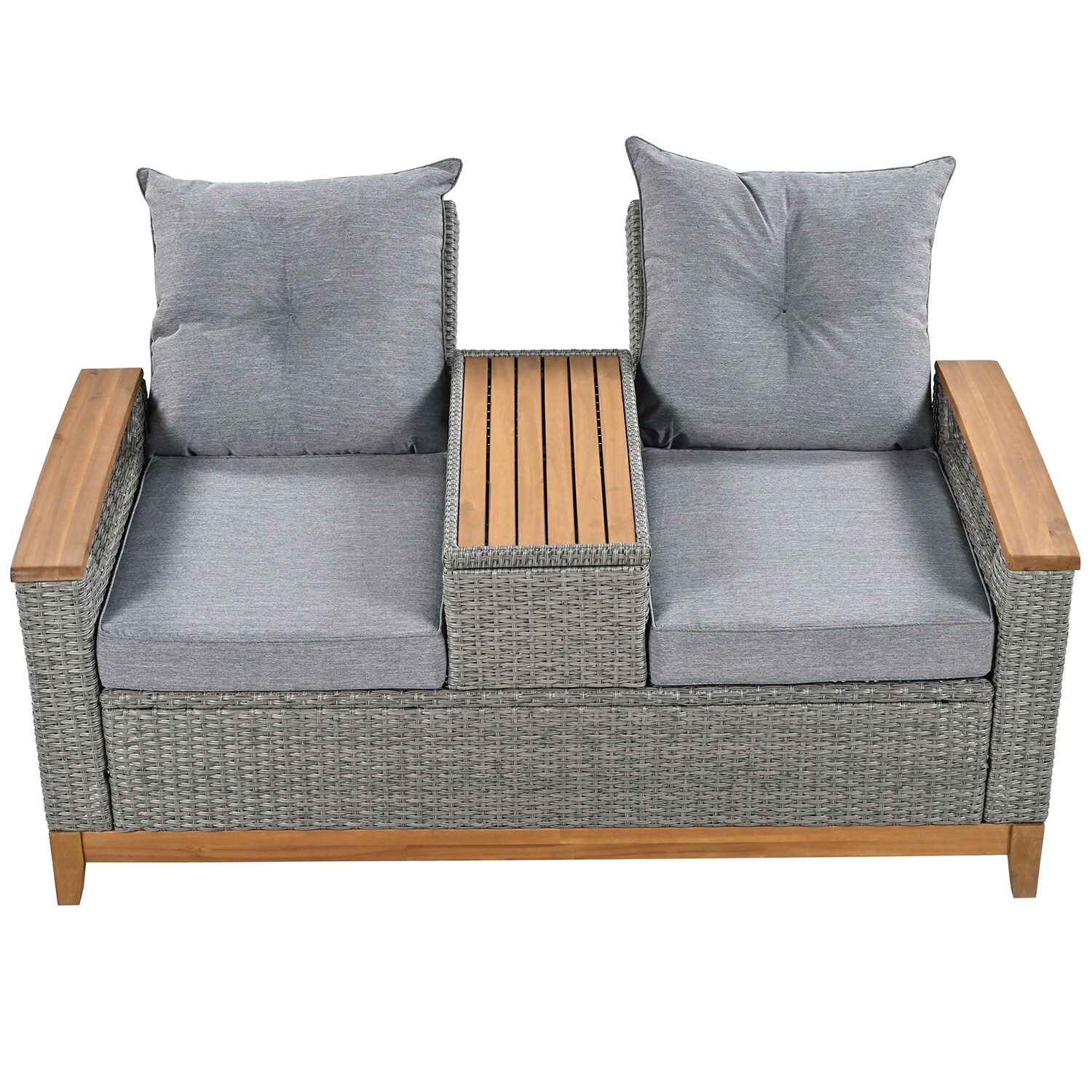 SINOFURN SYA020118BG Patio Wicker Sofa Set