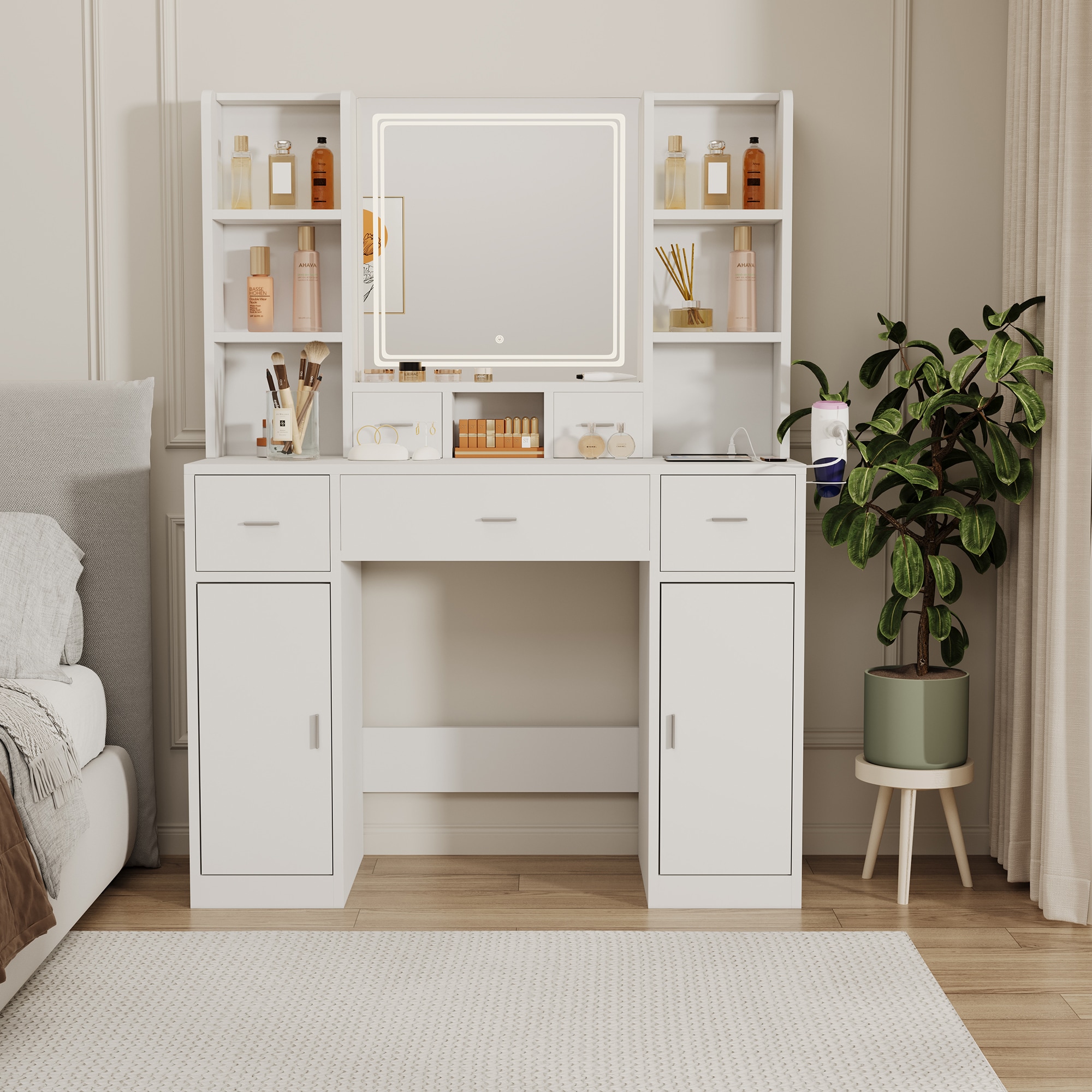 SINOFURN SYC080023WT Bedroom-Vanities - View #5