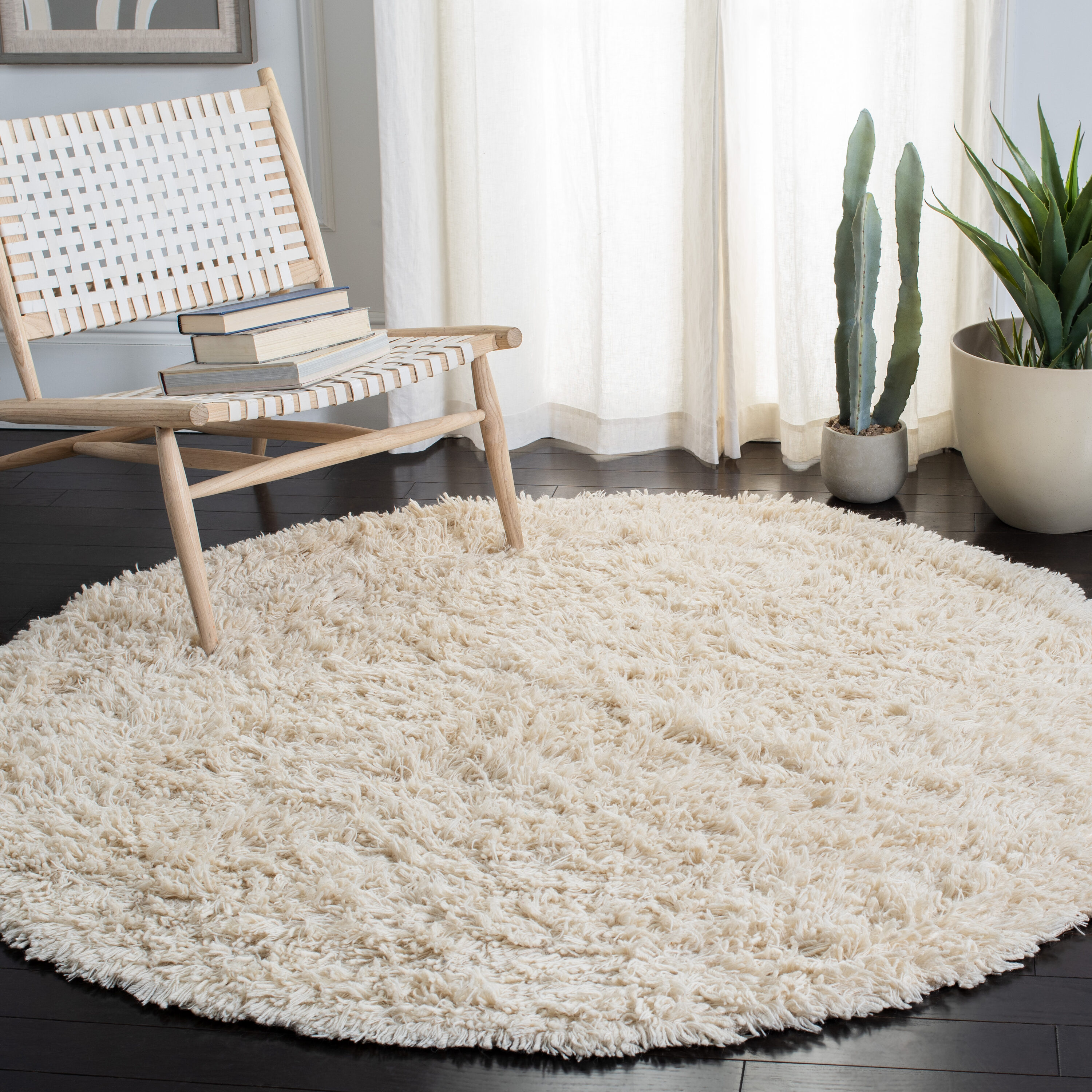 Soft Touch Shag Collection Area Rug #x2013; 6x9 Pebble Gray Shag  Rug Per
