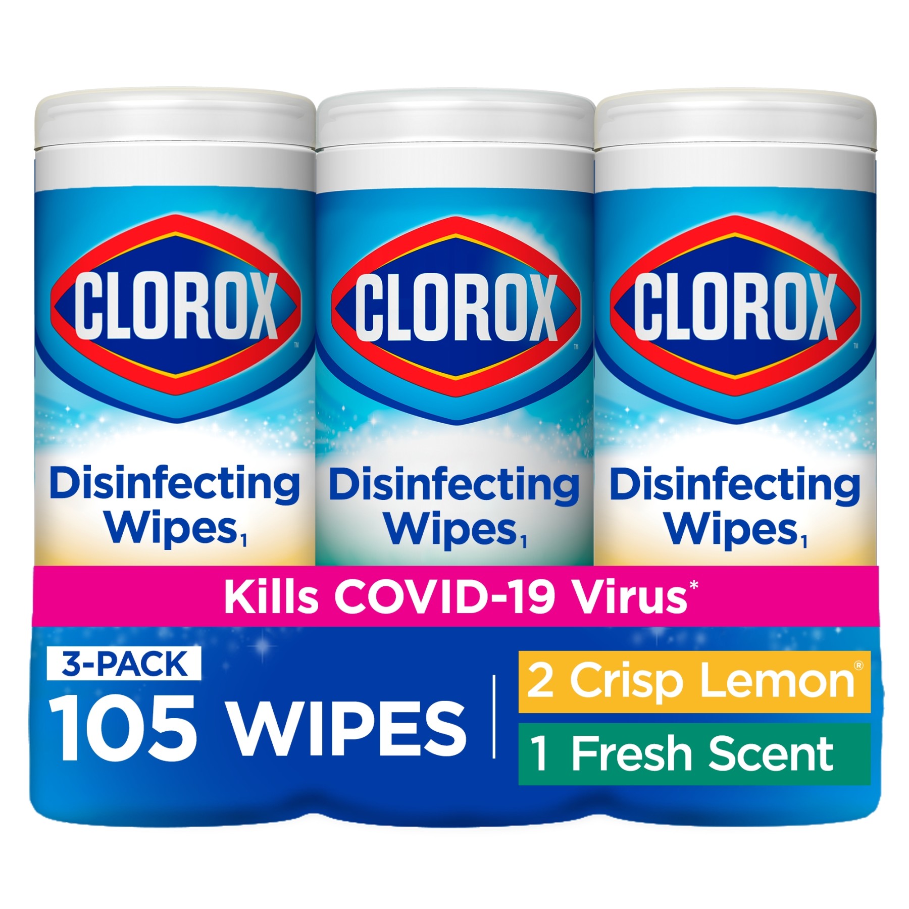 Clorox Disinfecting Wipes - Crisp Lemon Scent 75 ct.