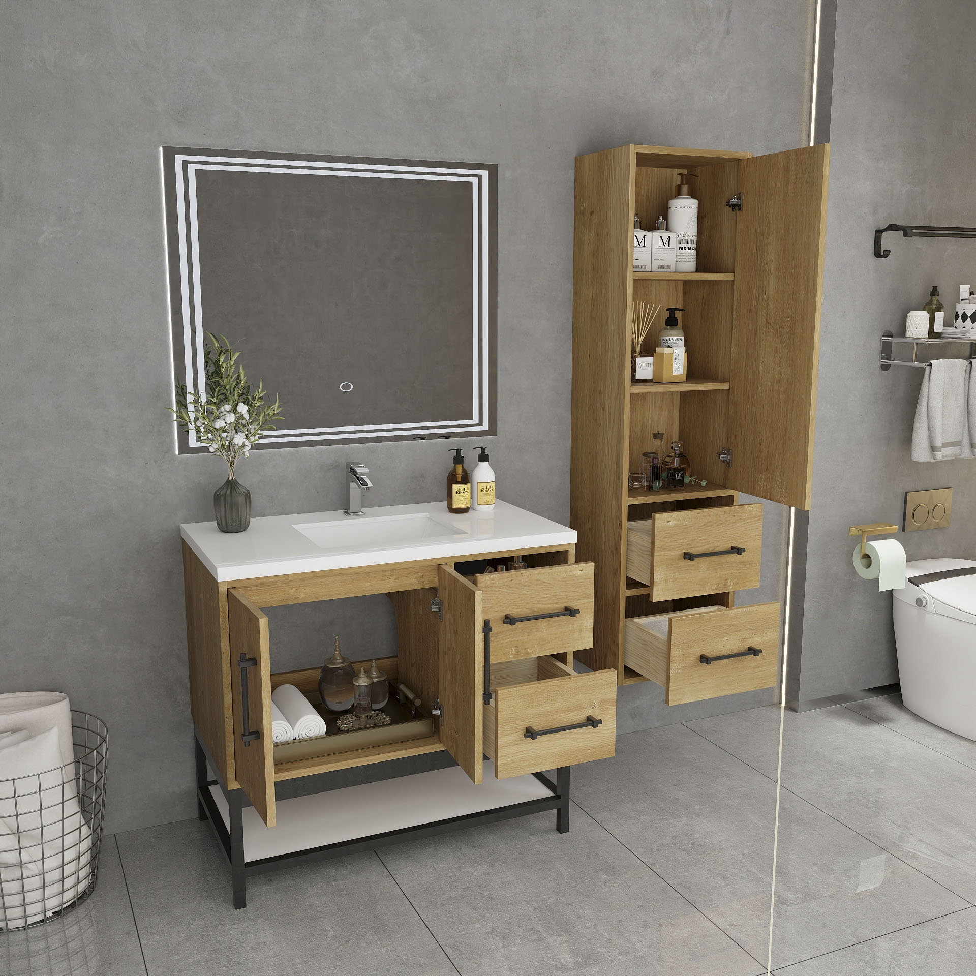 BV Better Vanity VICTORIA36RFM-OAK Bath-Vanity-Combo - View #7