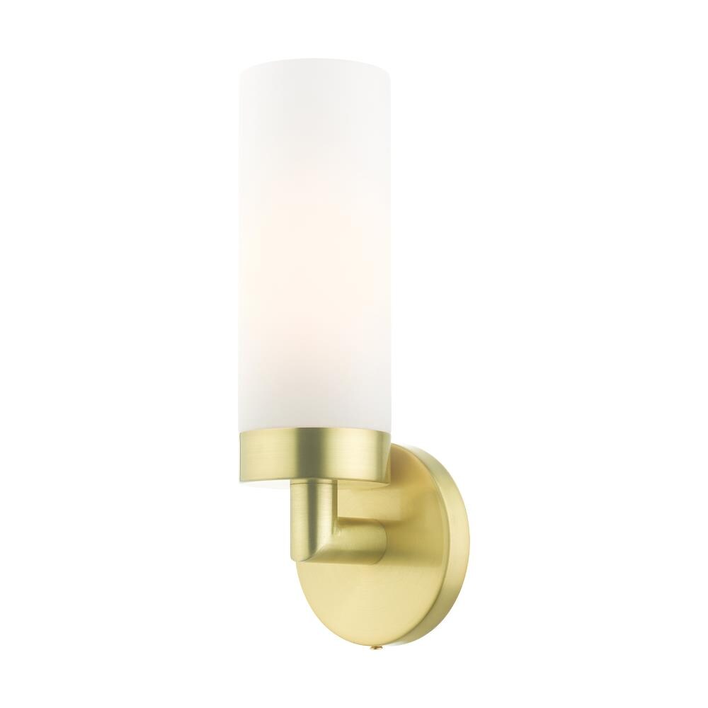 Livex Lighting Aero 4.25-in W 1-Light Satin Brass Modern/Contemporary ...