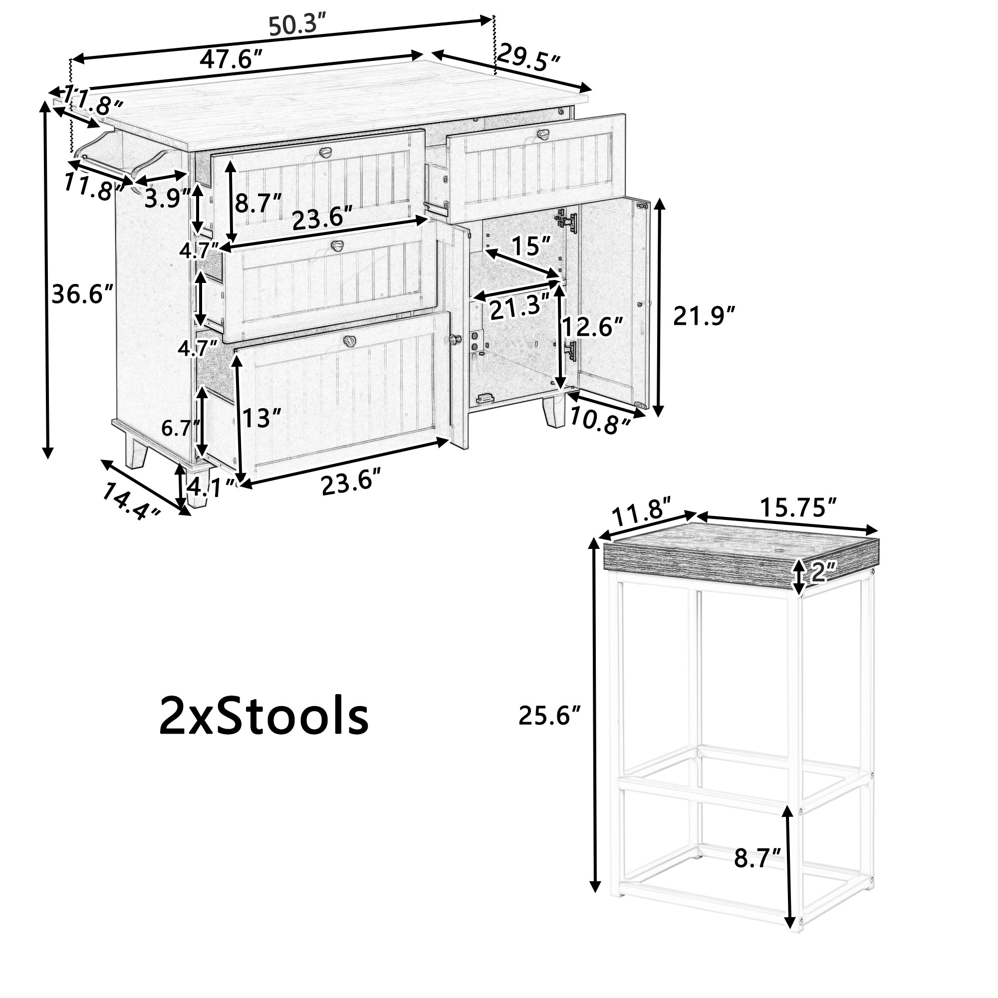 SINOFURN SYA250048BK Kitchen-Furniture - View #12