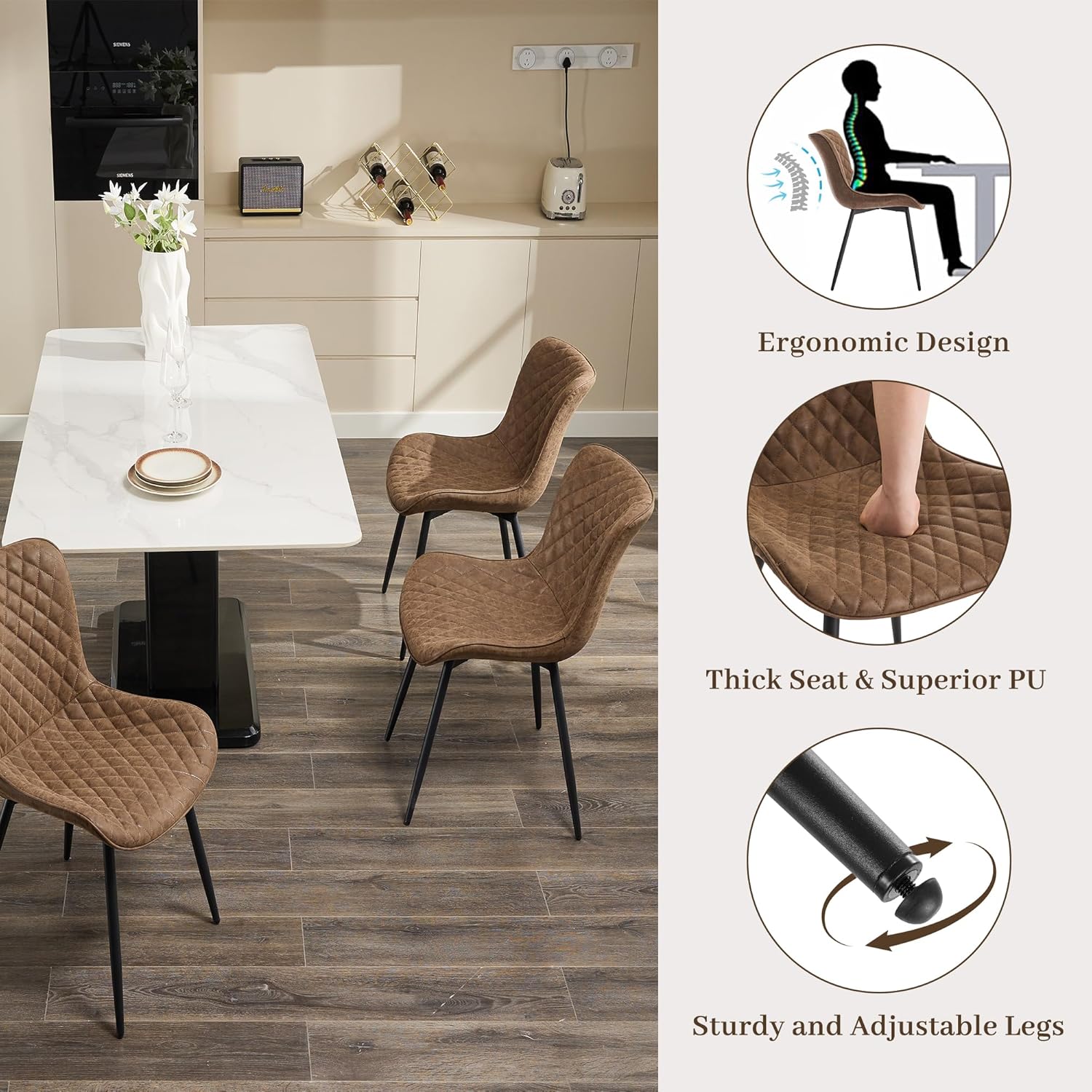 Qeetex PHO-13VIV71W-HNN Dining-Chairs - View #7