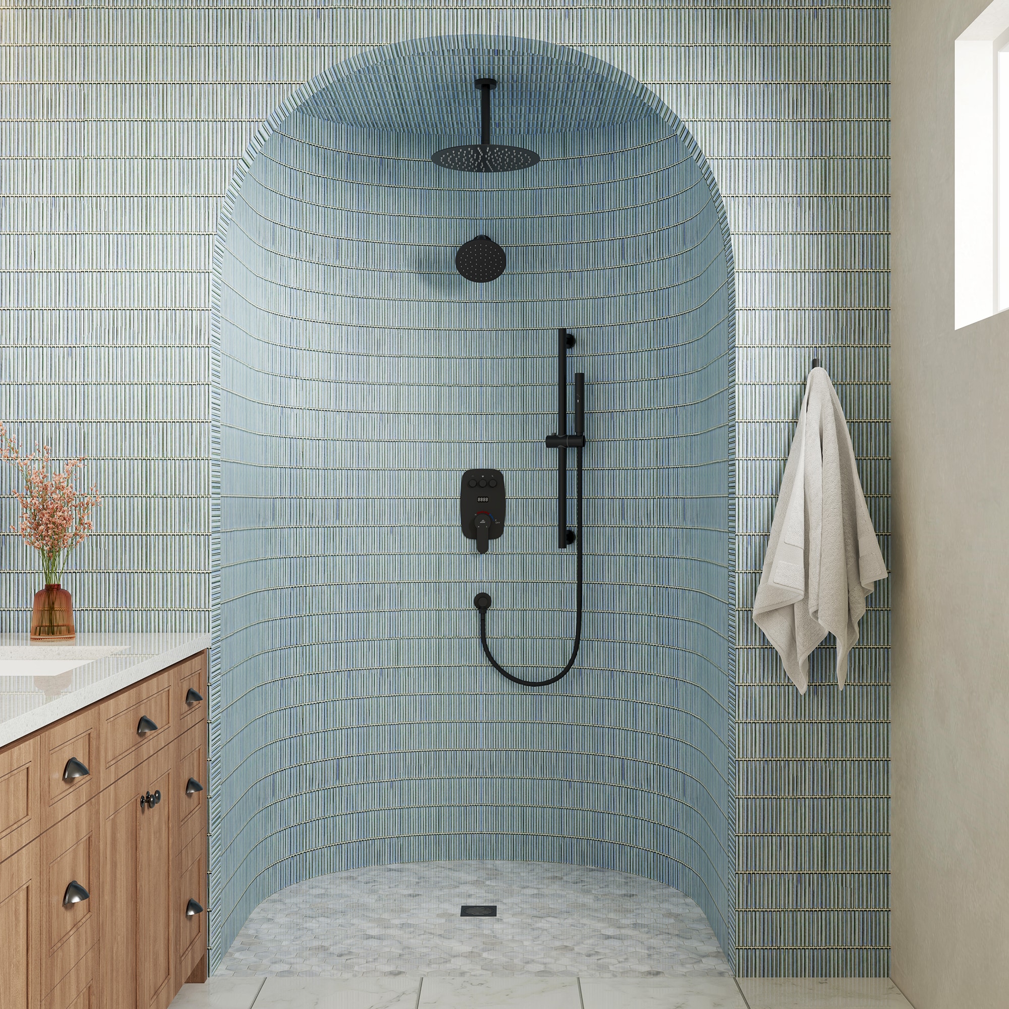 CASAINC M6340-A-10-BN Showerhead-Bar-Panels - View #2