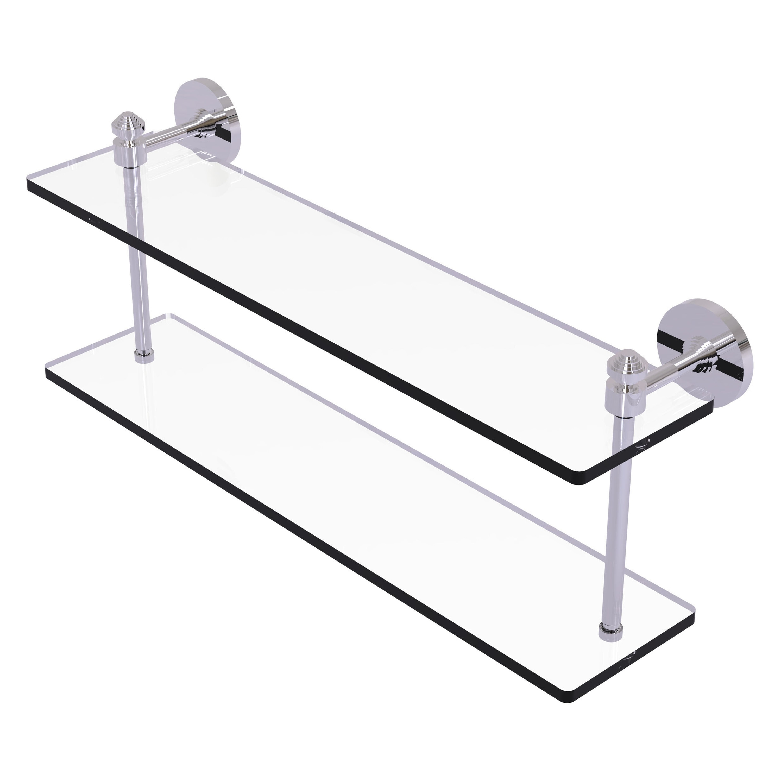 Allied Brass SB-2/22-PC Southbeach Polished Chrome 2 -Tier Wall mount Bathroom Shelf ( 22-in x 8-in x 5-in )