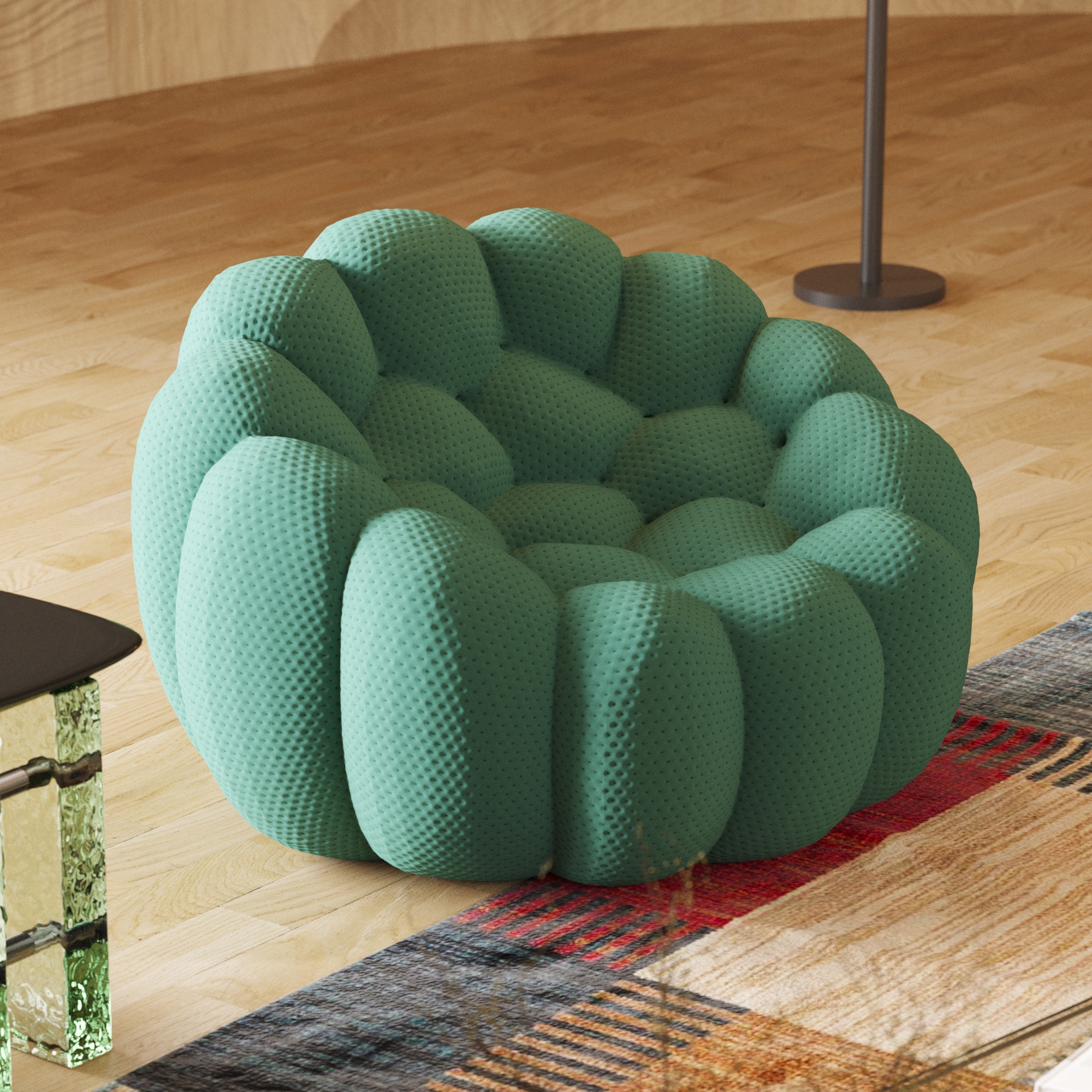 BuotiqHom DH-SF1-133GN 49.2-Inches Casual Green 2 -seater Sofa