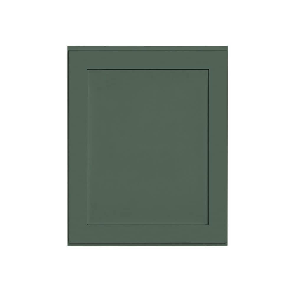 RELIABILT Monroe 24-in W x 30-in H x 12-in D Basil Green Painted Wall Ready to Assemble (RTA) Plywood Cabinet Recessed Panel Shaker