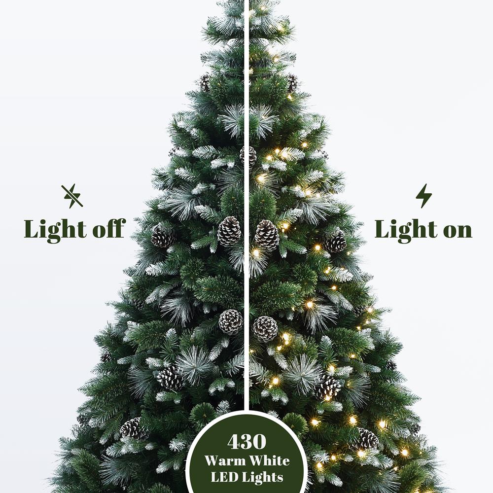 LuxenHome WHAP2550-7FT Artificial-Christmas-Trees - View #3