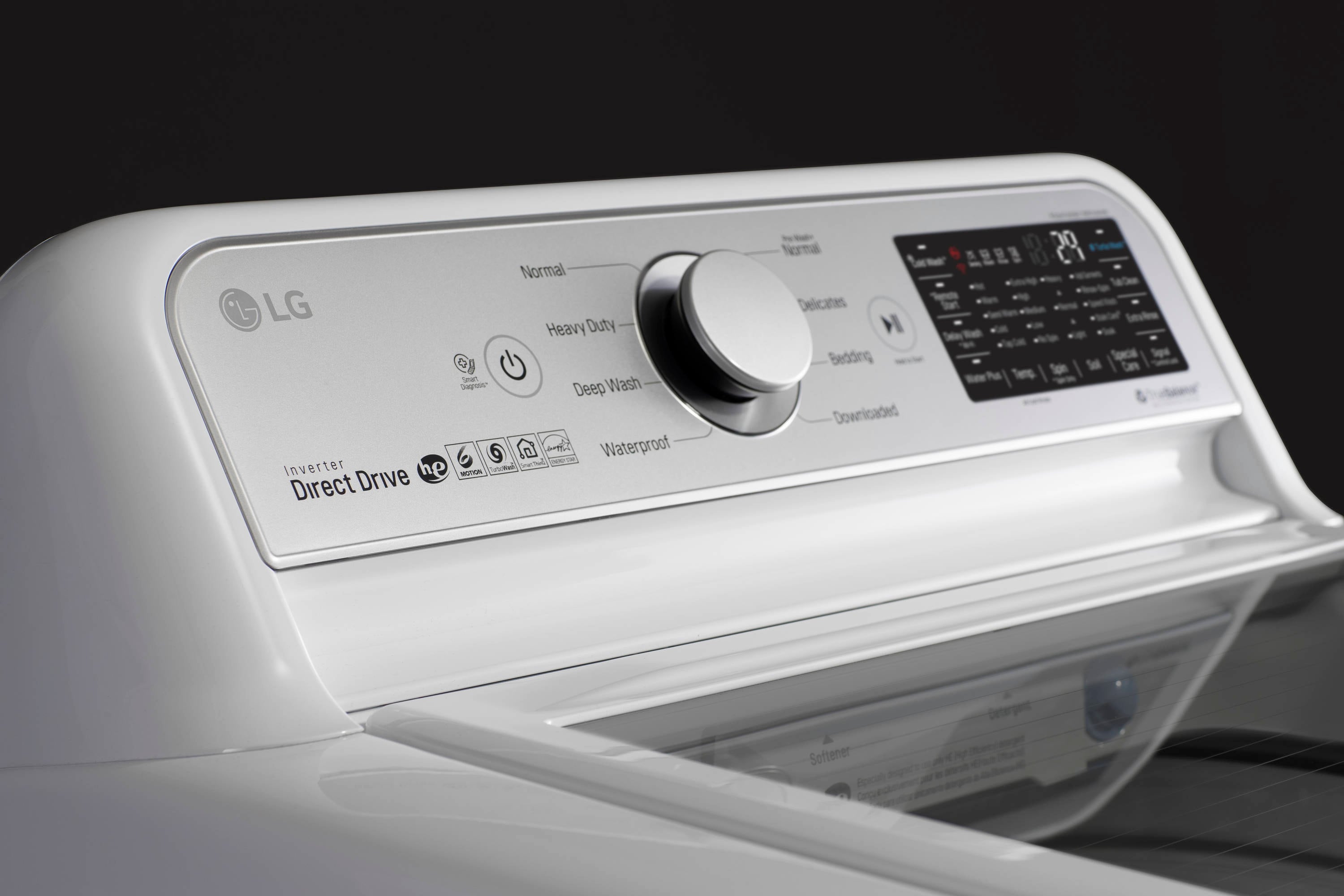 LG 27 in. 5.5 cu. ft. Smart Top Load Washer with TurboWash3D Technology,  Allergiene, Sanitize & Steam Wash Cycle - White