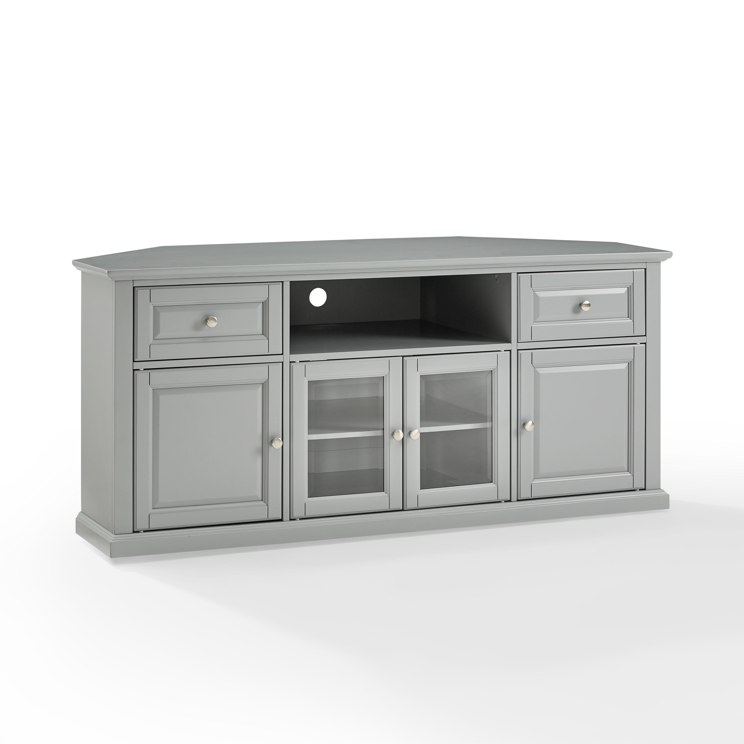 Crosley Furniture CF1000260-GY Crosley Transitional Gray Tv Stand (Accommodates TVs up to 60-in)