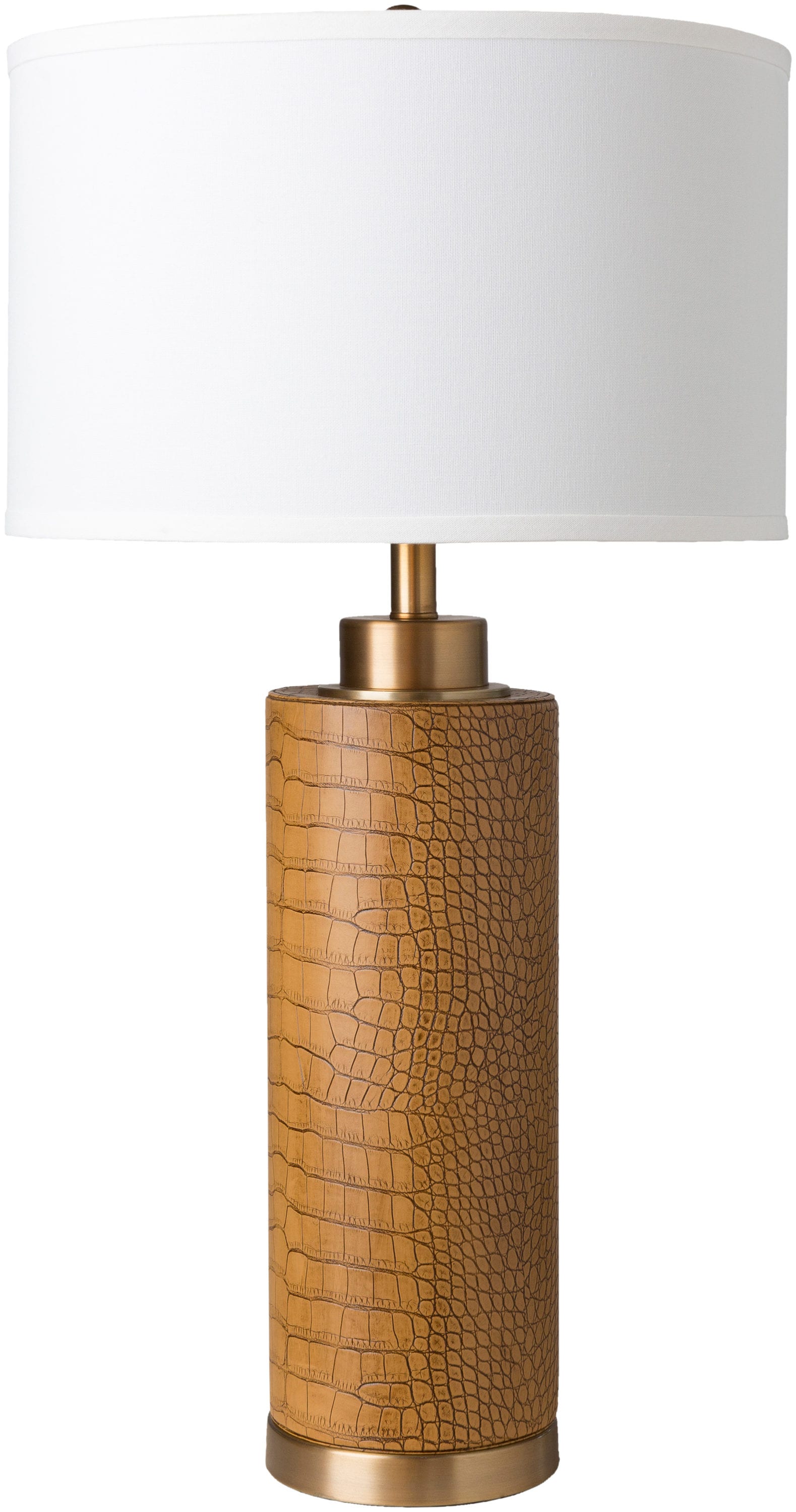 Surya BUC-100 Buchanan 30.5-in Tan On/Off switch Table Lamp with Linen Shade