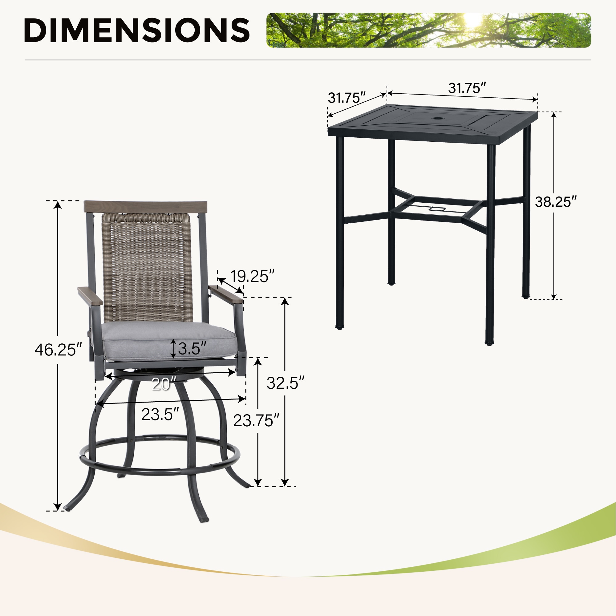 Sunshine Valley S5-131-408 Patio-Dining-Sets - View #2