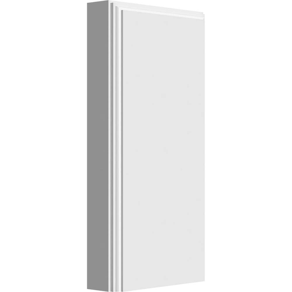 Ekena Millwork PBP035X070X100FOS01 Standard Foster with Beveled Edge 3.5-in x 7-in Primed PVC Plinth Block
