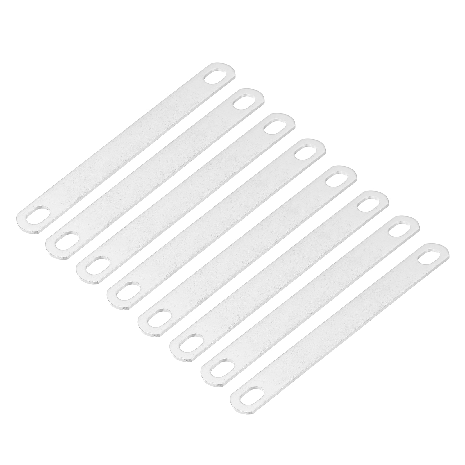 Unique Bargains Bus Bar Connector 8pcs Pitch Row 3.7 Inch 95mm Red Copper Flat Bus Bar Nickel-Plated for LiFePO4 Cells Lithium Battery Busbar Connector Red Copper