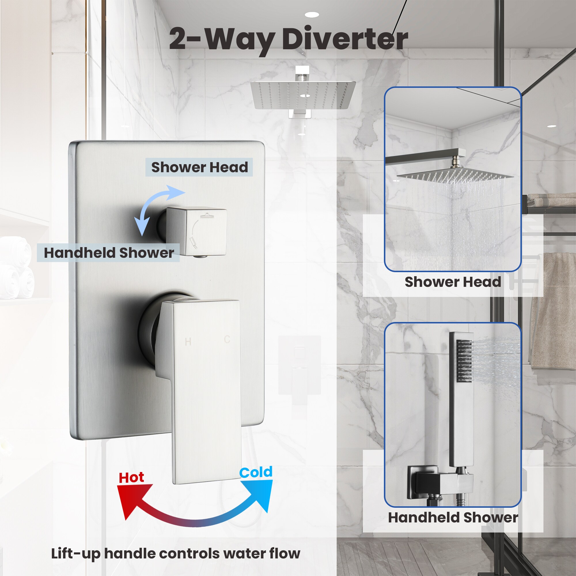 Clihome DG-SS806MB12 Showerhead-Bar-Panels - View #10