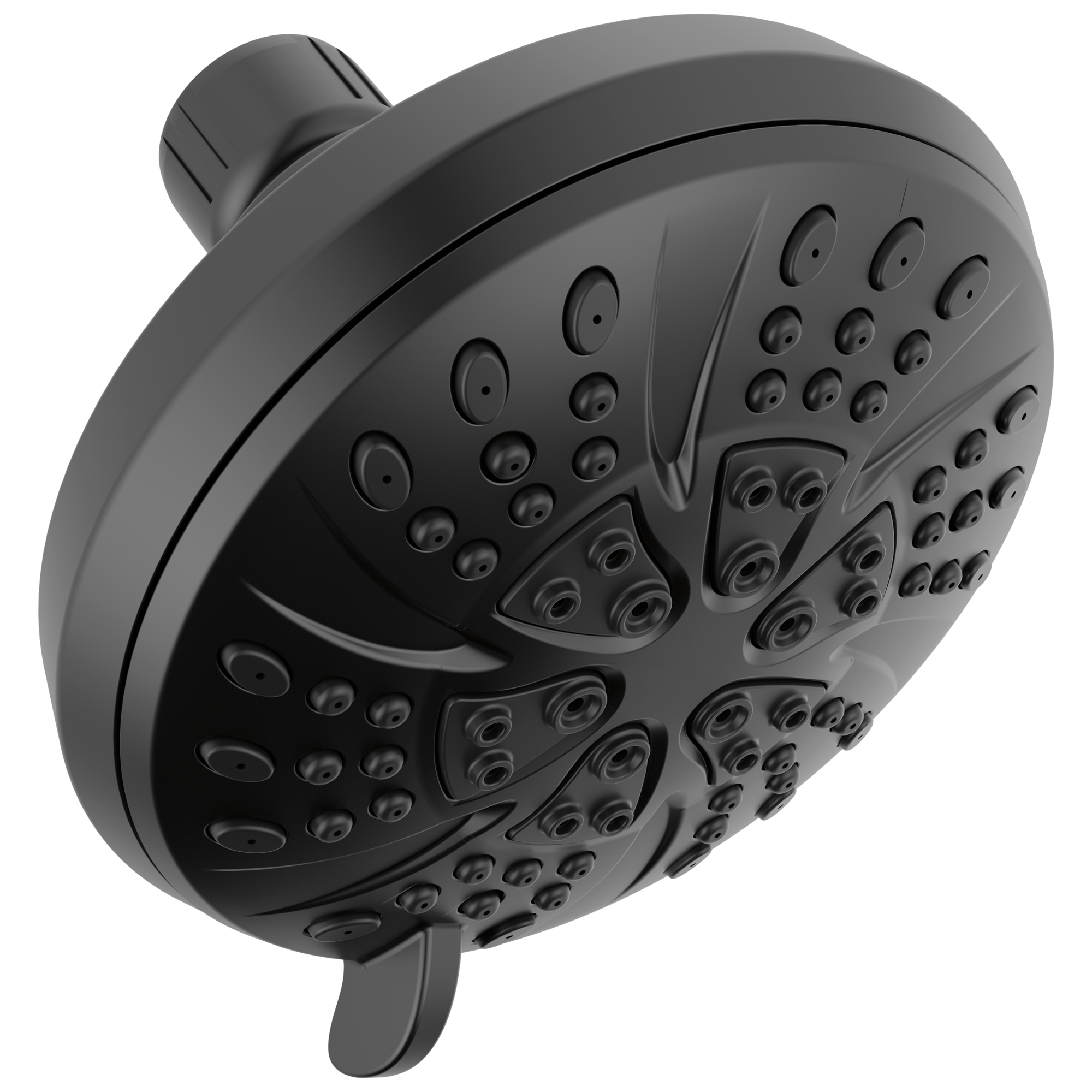Delta 75661DBL 6.0 -Settings Matte Black 4.38-in Round Fixed High Pressure Shower Head 2.5 GPM