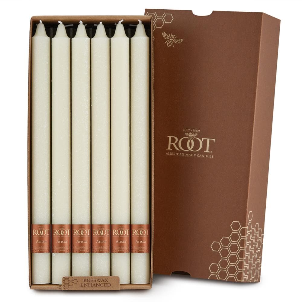 Root Candles 58217 12 -Pack Off-white Taper candle
