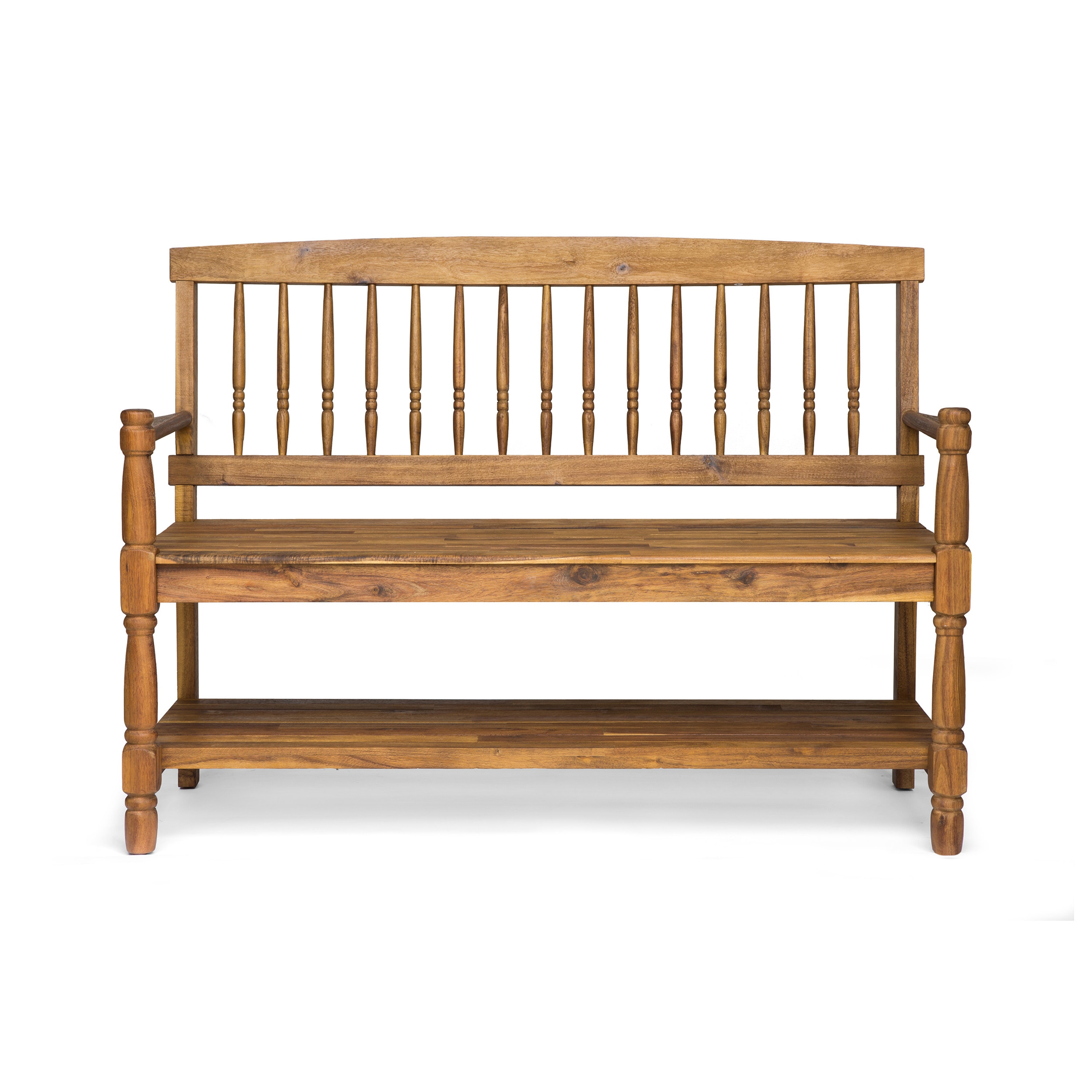 AHIOU HOME ZAAHG-62539BH Fresno 51-in W x 36-in H Teak Acacia Garden Bench