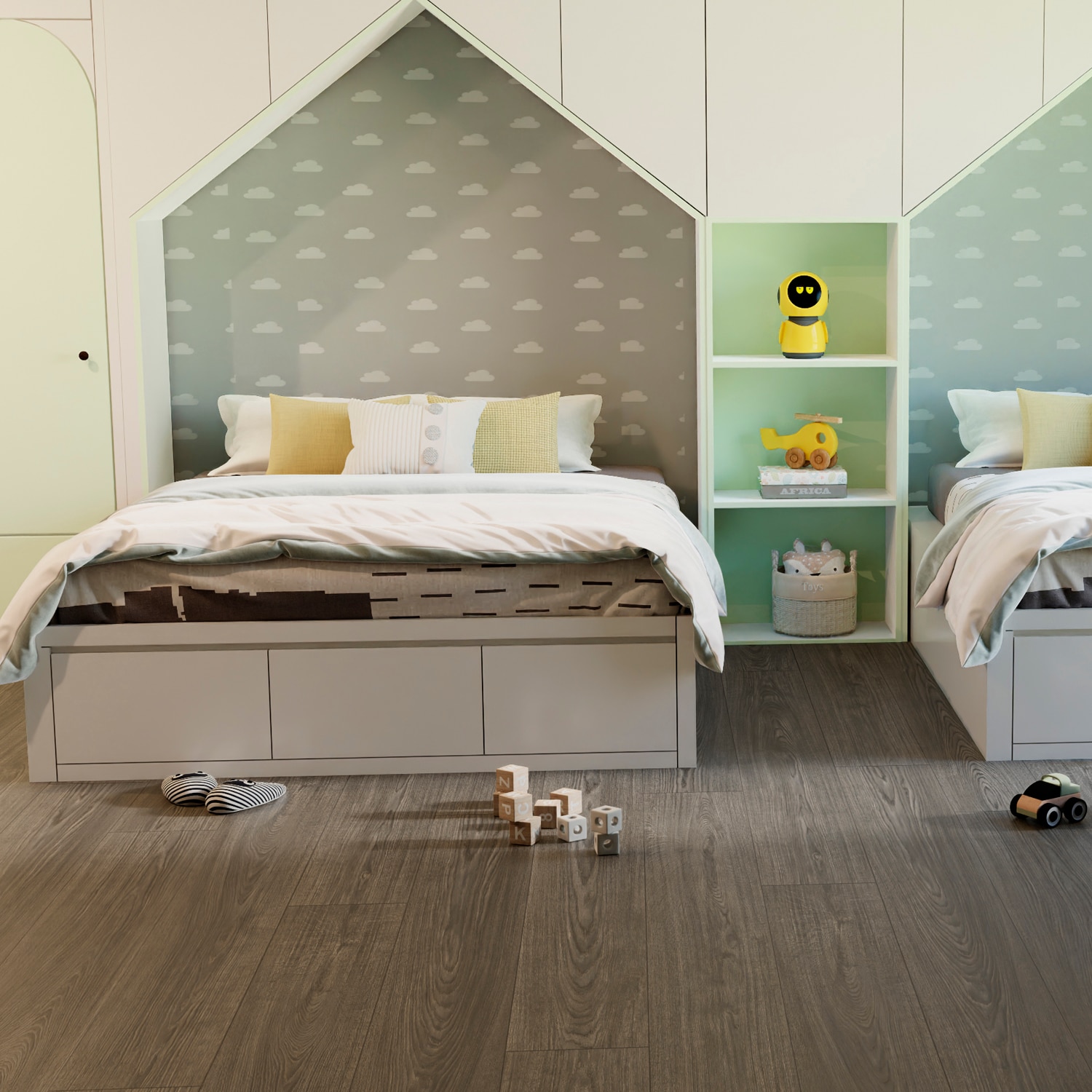 STAINMASTER Shadow Pond Oak 10-mm T x 7-1/2-in W x 50-in L Waterproof Wood Plank Laminate Flooring (21.06-sq ft / Carton)
