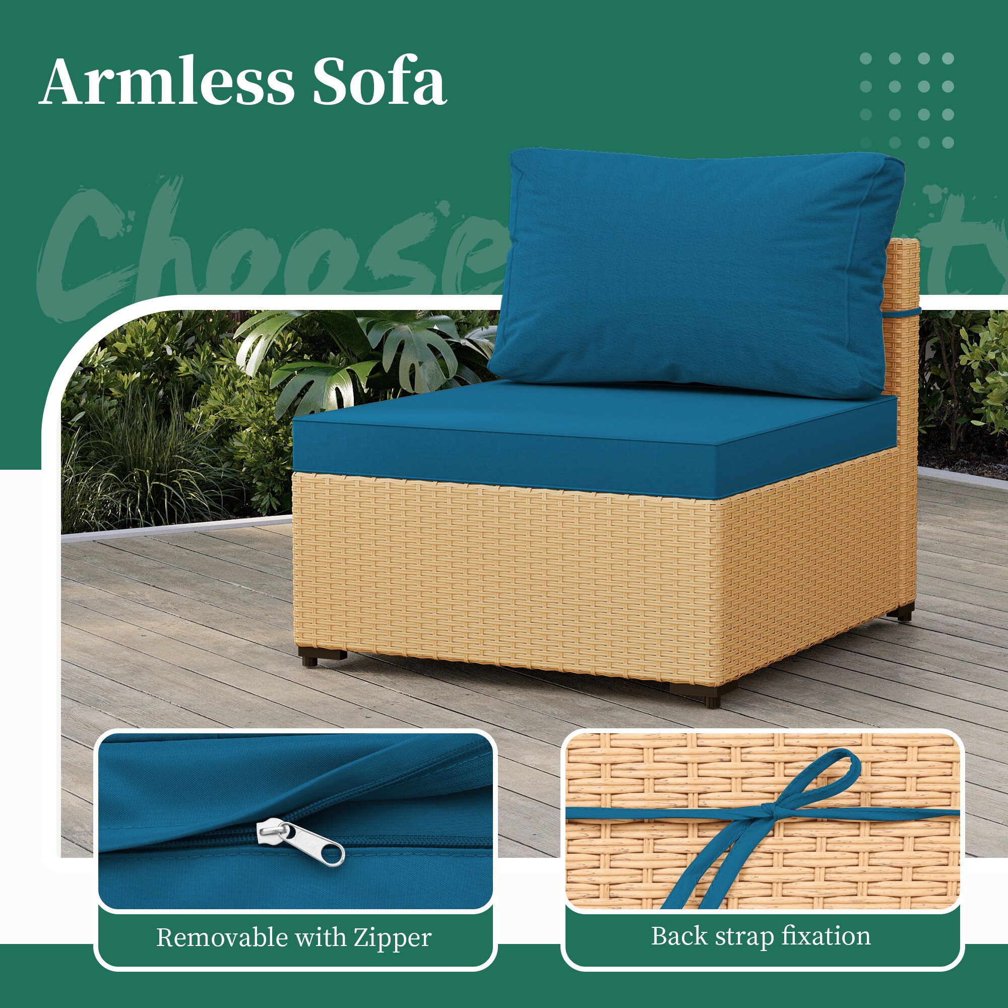 UPHA TBBE-ABC28SYMB-DLBLU Patio-Conversation-Sets - View #8