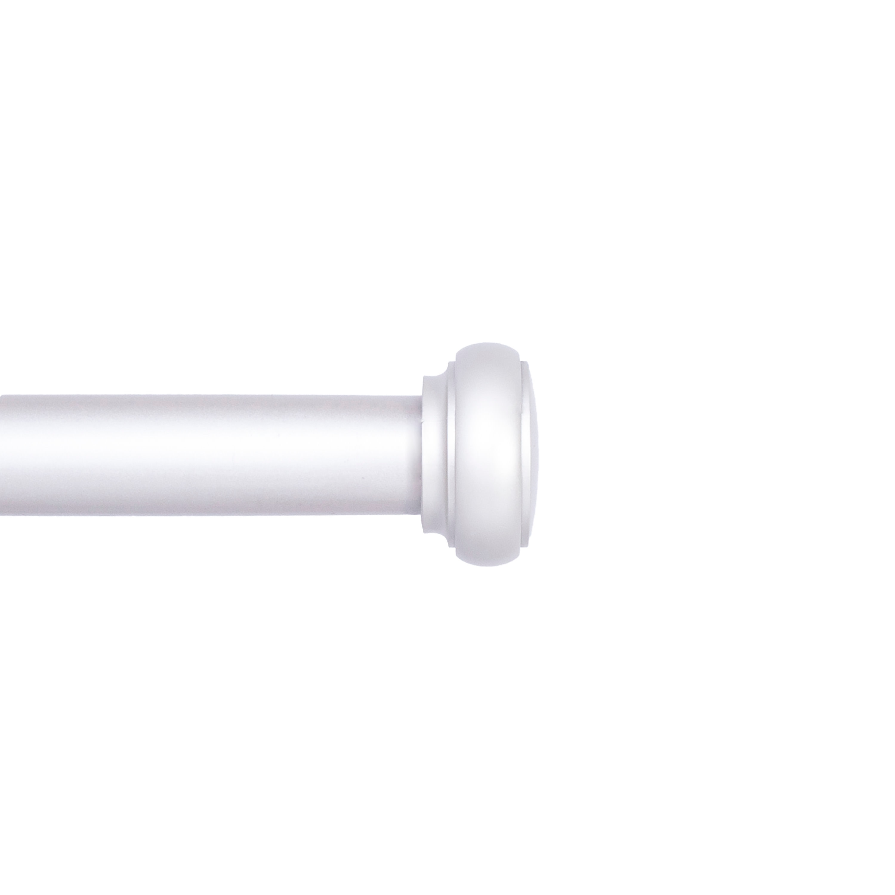 Kenney KN71840US Weaver 48-in to 86-in Satin Nickel Steel Single curtain rod with Finials