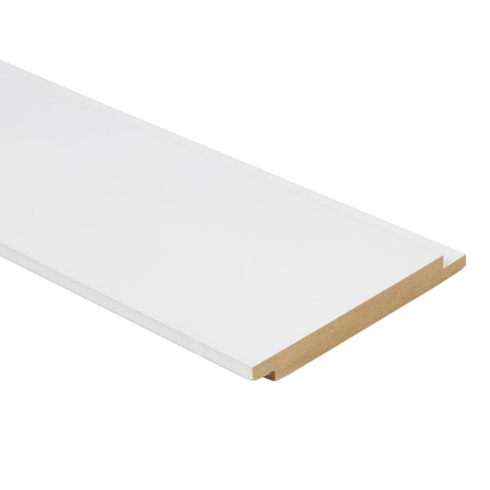 5.25-in x 8-ft White MDF Shiplap Wall Plank (Coverage 4-sq ft) in the Wall Planks department at Lowes.com