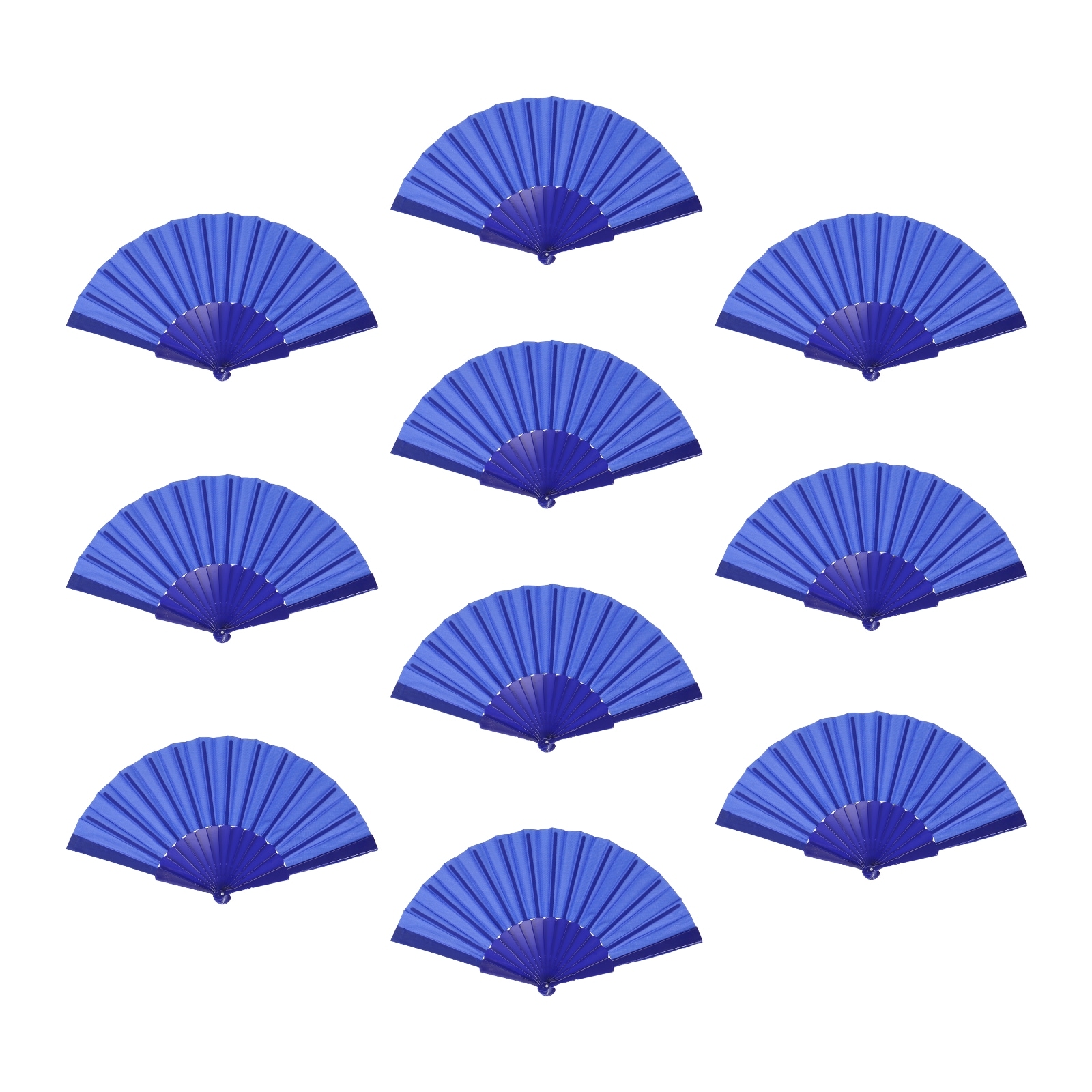Unique Bargains Folding Fan Vintage Handheld Fans Plastic Folding Hand Fan Craft Folding Fan for Halloween Party Wedding Dancing Decoration Gifts 42 23cm 16.54 9.06 Inch Pack of 10 (Dark Blue)