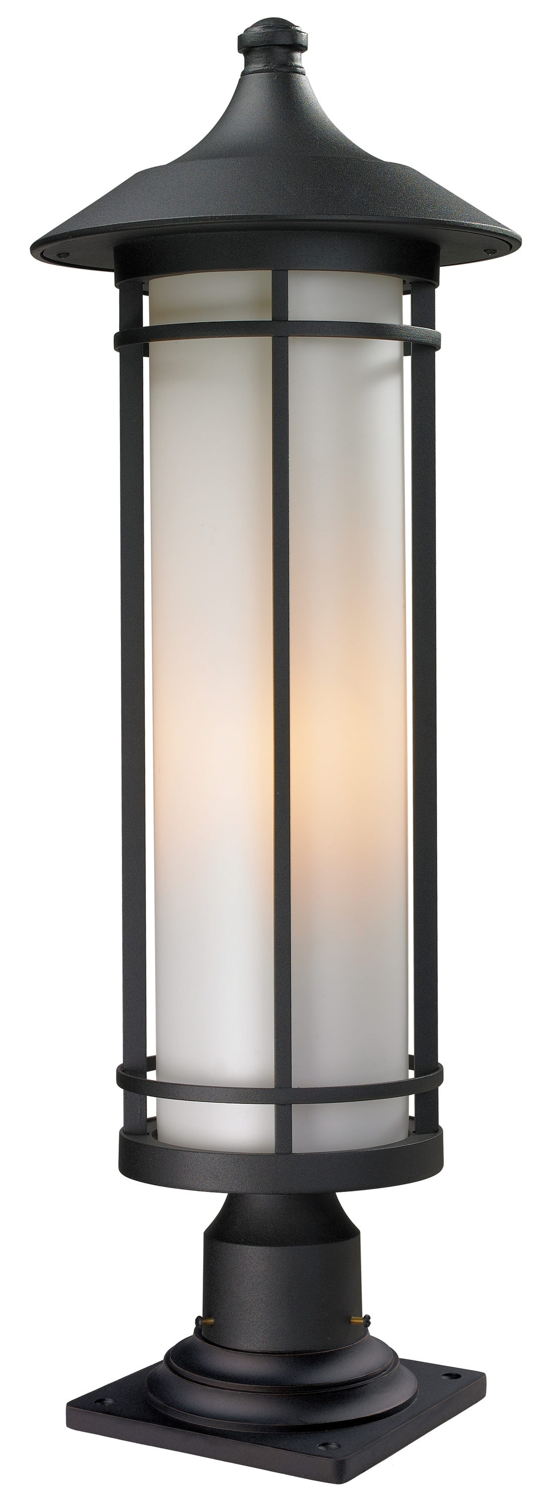 Z-Lite 529PHB-533PM-BK Woodland 29.75-in Black Vintage Outdoor Pier Mount