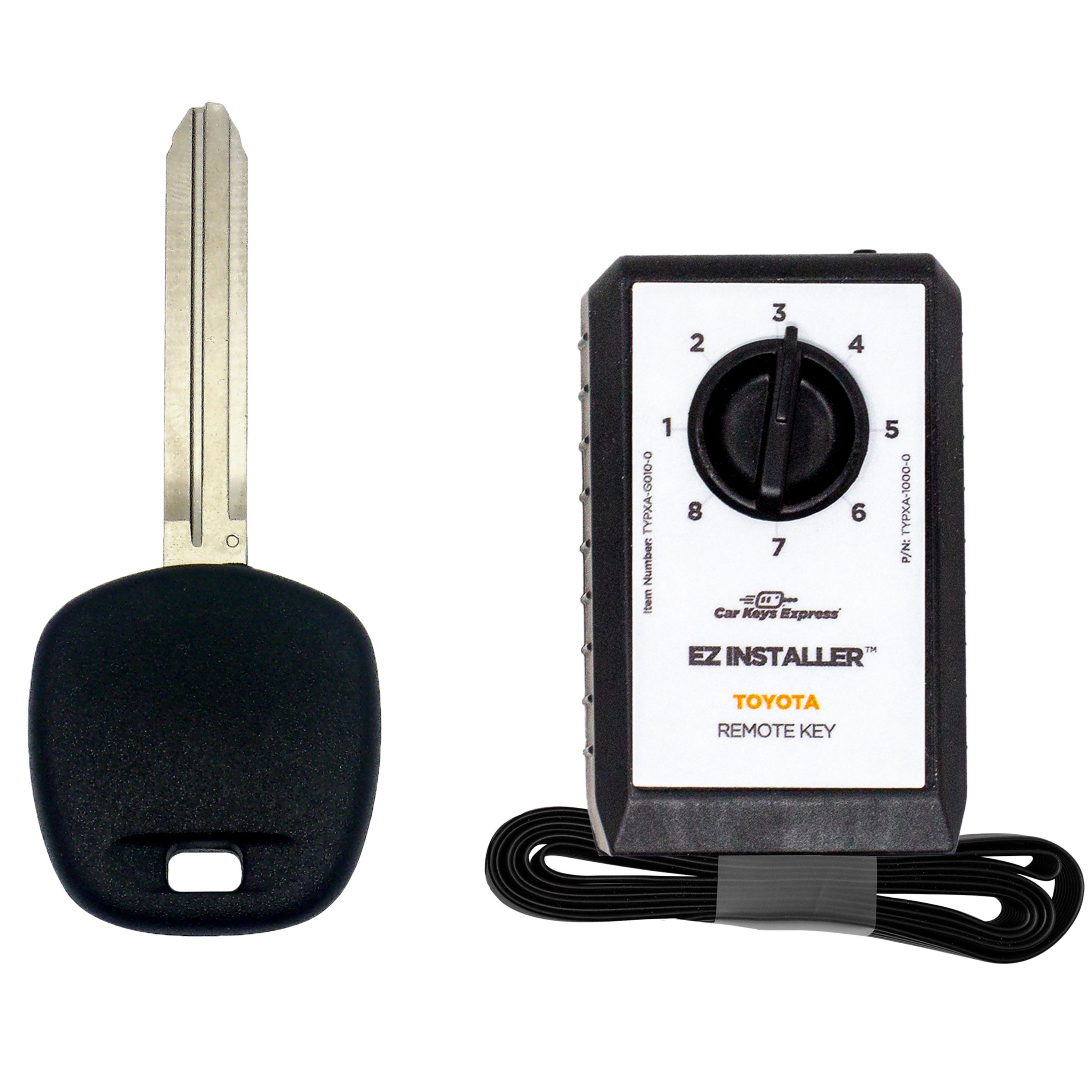 Car Keys Express TOTR-E0Z0SK Black Transponder Key Brass Automotive Key Blank