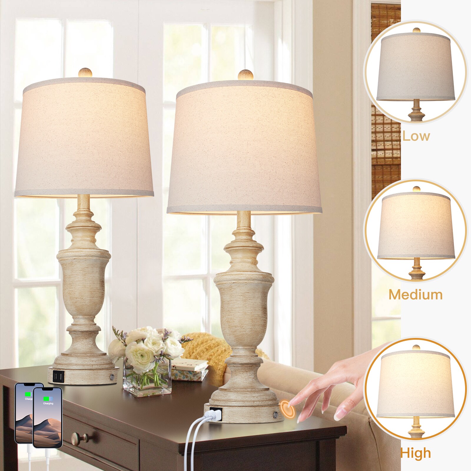 UrFurnishings TD-218 Table-Lamps - View #7