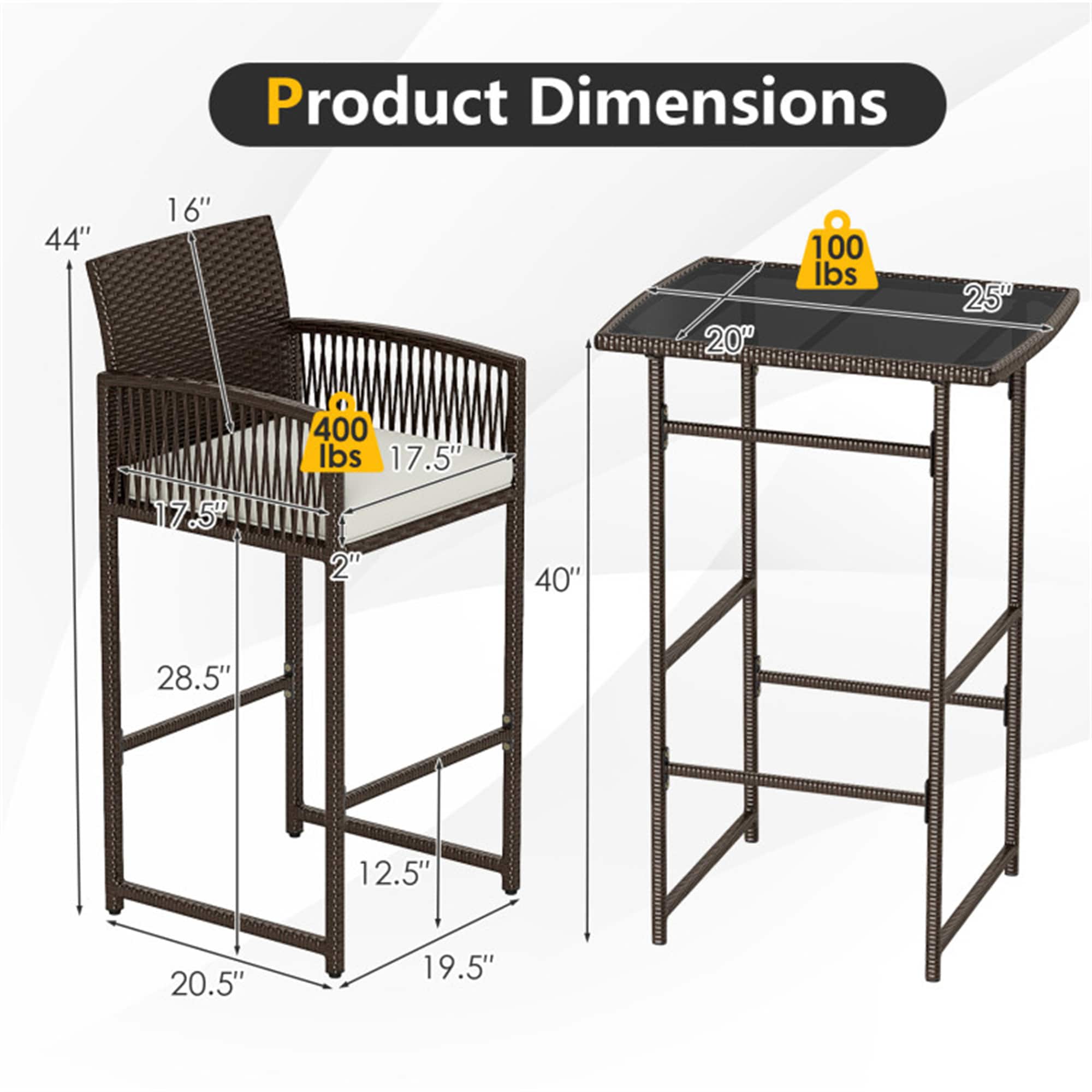BABOOM BOM-70901WH-CO Patio-Dining-Sets - View #5