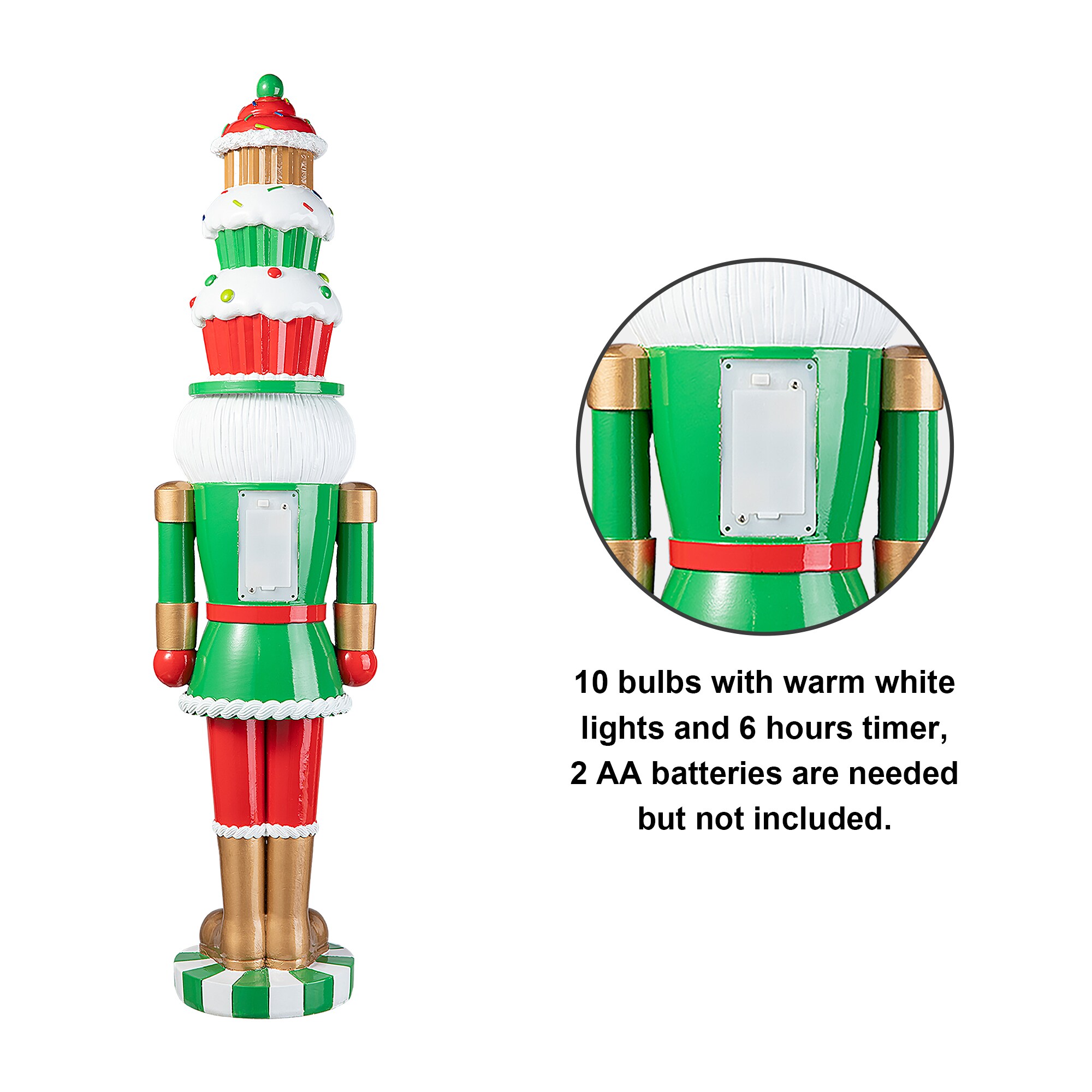 Glitzhome 2038500001 Table-Christmas-Decorations - View #3